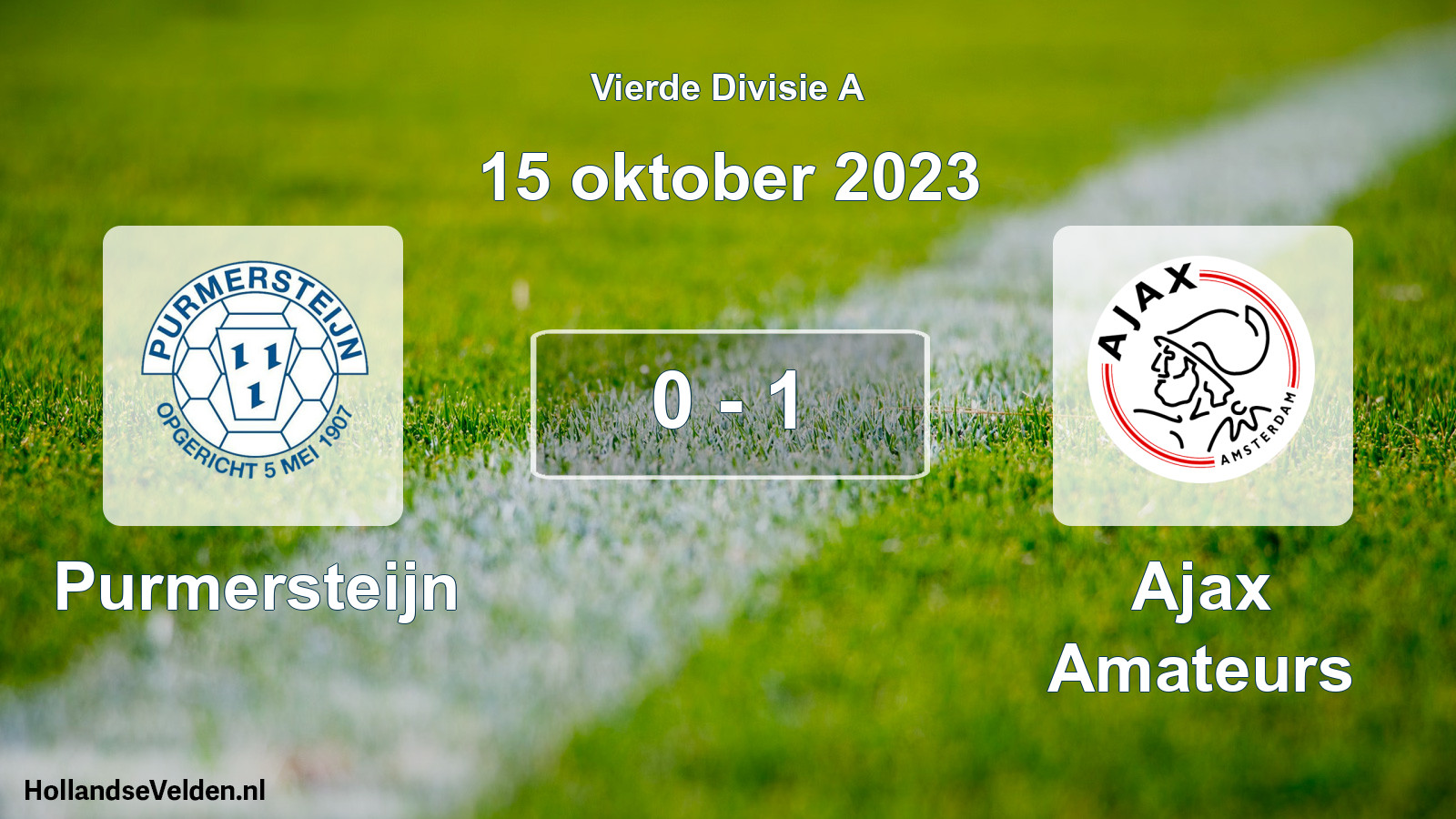 Gespeelde wedstrijd: Purmersteijn - Ajax Amateurs 0 - 1 (15 oktober 2023)