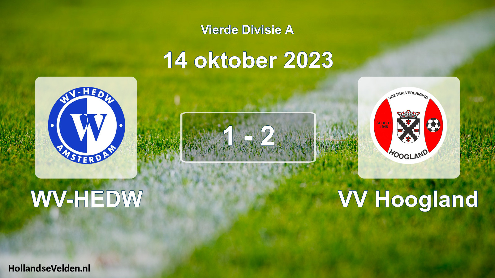 Gespeelde wedstrijd: WV-HEDW - VV Hoogland 1 - 2 (14 oktober 2023)