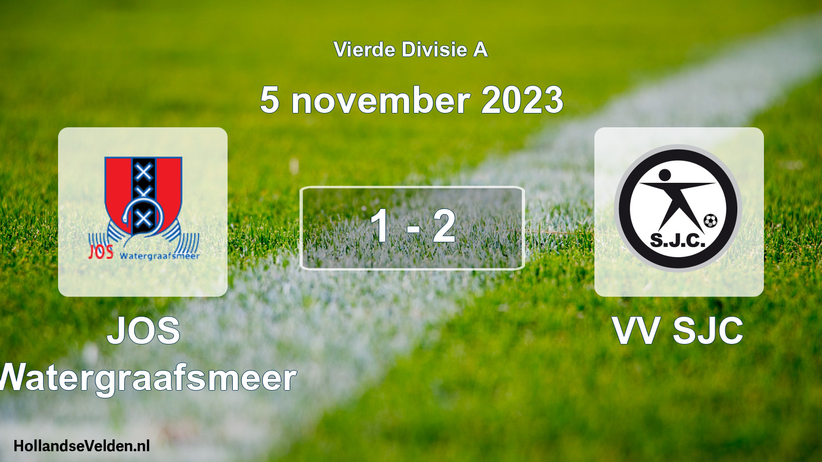 Gespeelde wedstrijd: JOS Watergraafsmeer - VV SJC 1 - 2 (5 november 2023)