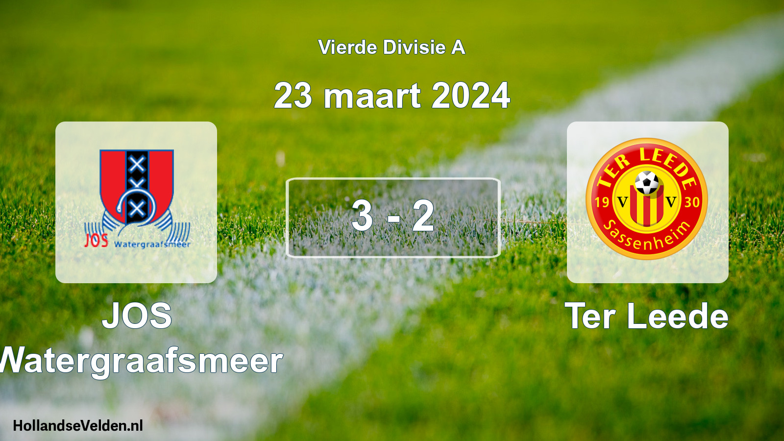 Gespeelde wedstrijd: JOS Watergraafsmeer - Ter Leede 3 - 2 (23 maart 2024)