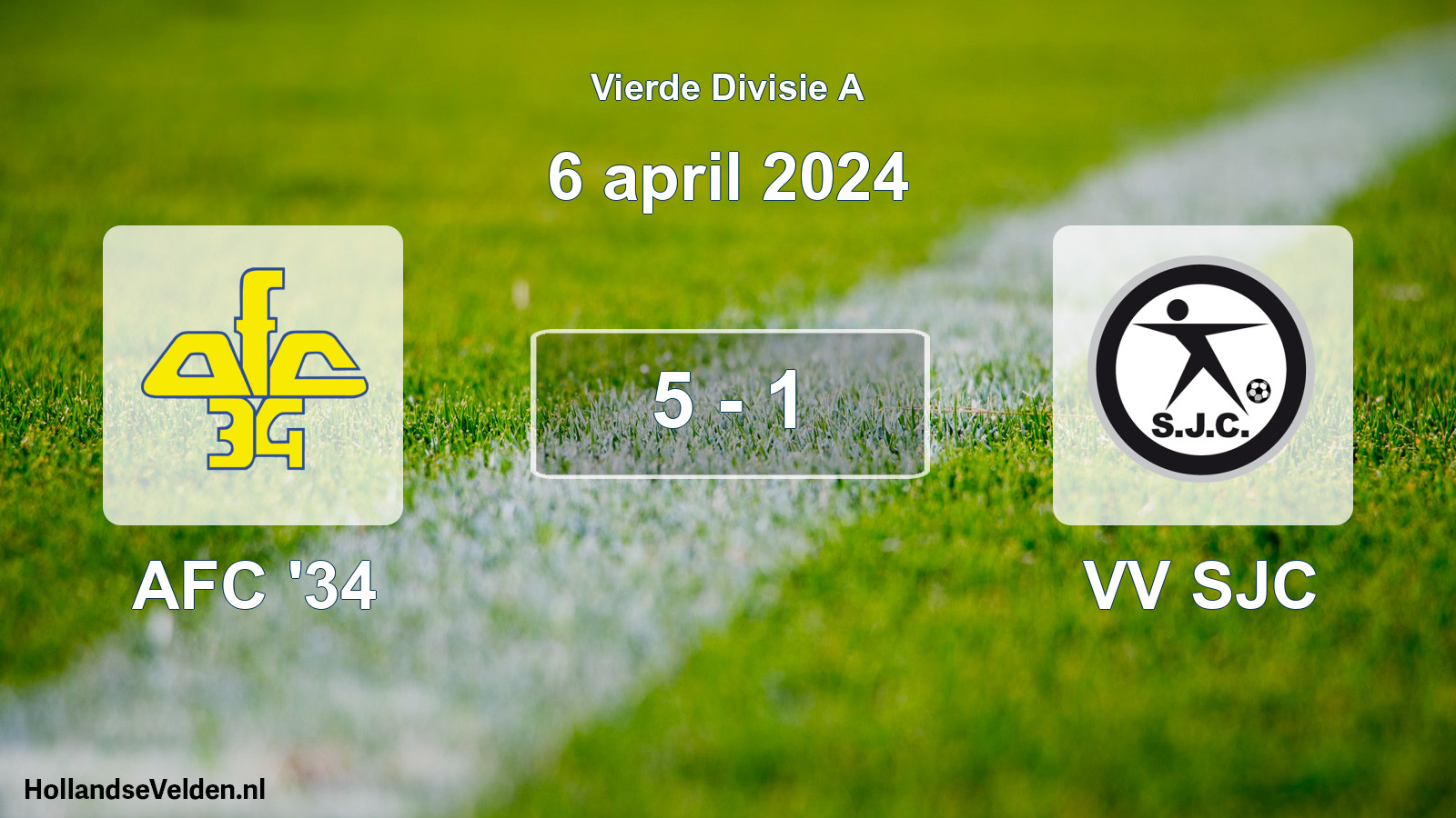 Gespeelde wedstrijd: AFC '34 - VV SJC 5 - 1 (6 april 2024)