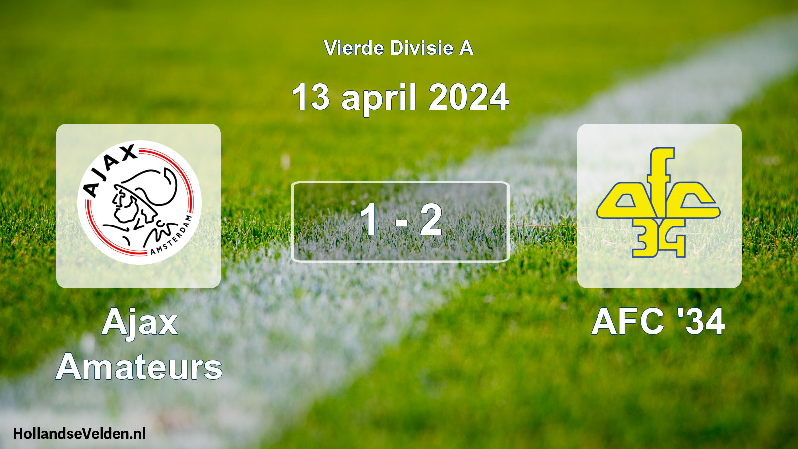 Gespeelde wedstrijd: Ajax Amateurs - AFC '34 1 - 2 (13 april 2024)