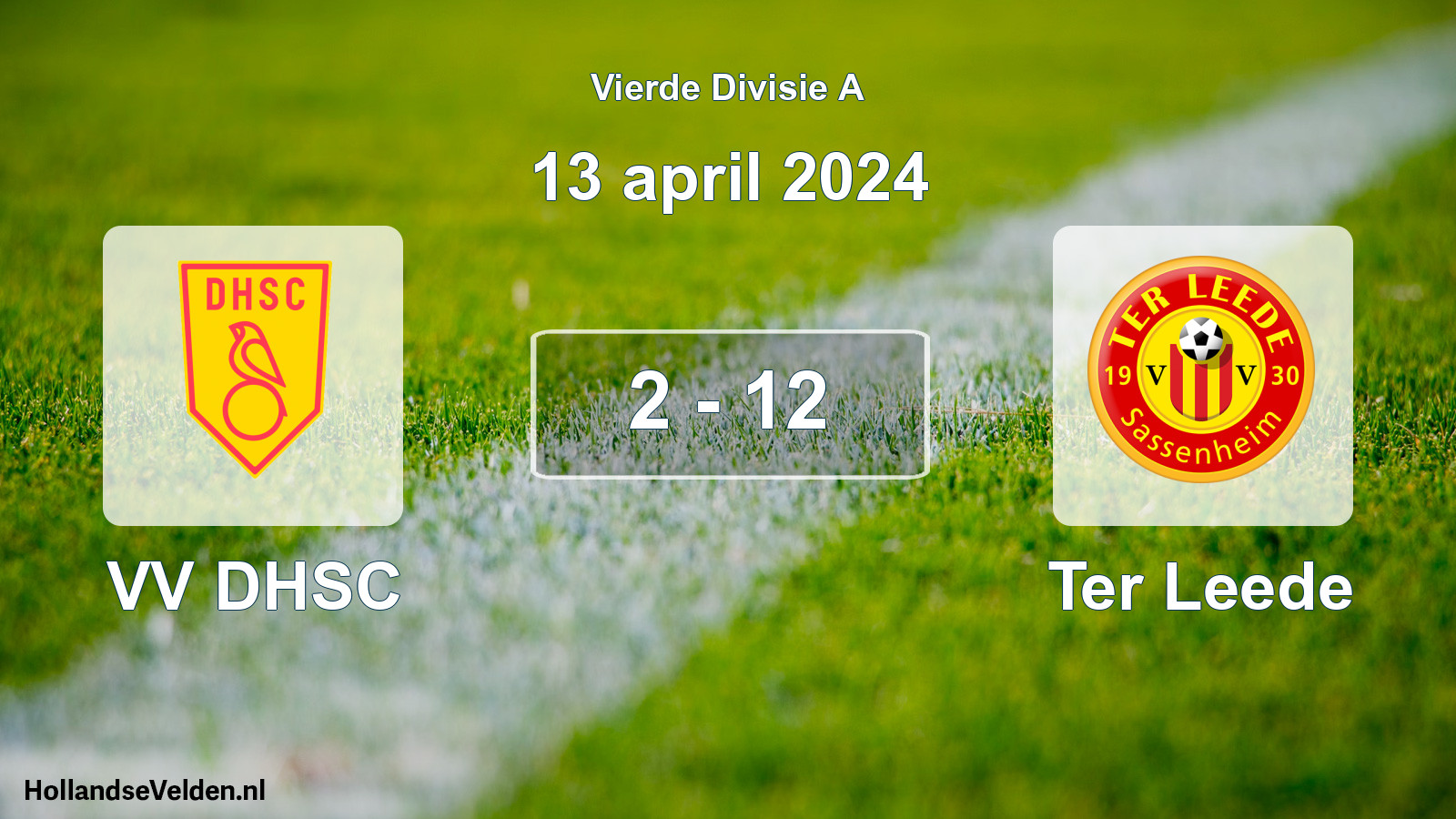 Gespeelde wedstrijd: VV DHSC - Ter Leede 2 - 12 (13 april 2024)