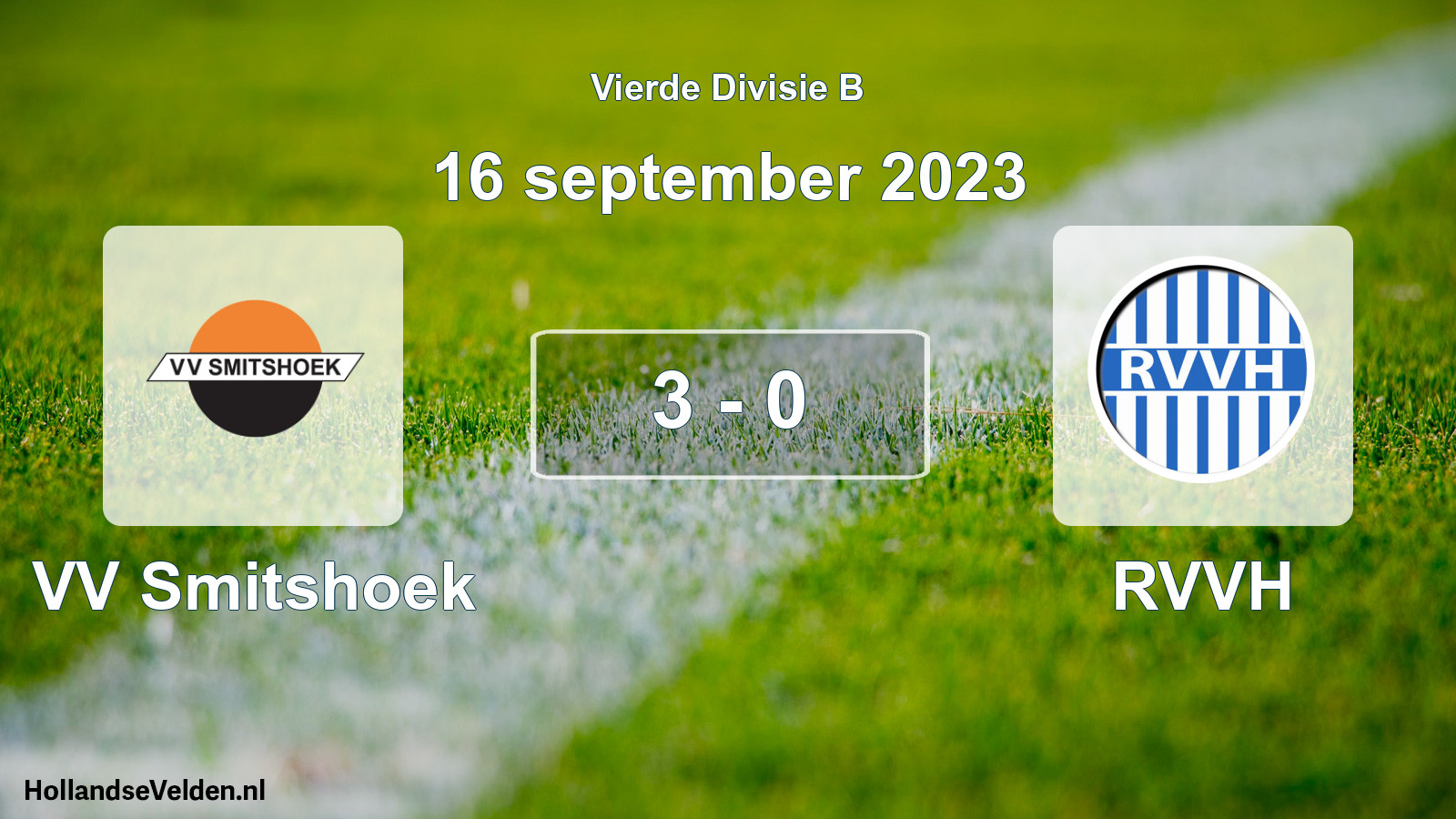 Gespeelde wedstrijd: VV Smitshoek - RVVH 3 - 0 (16 september 2023)