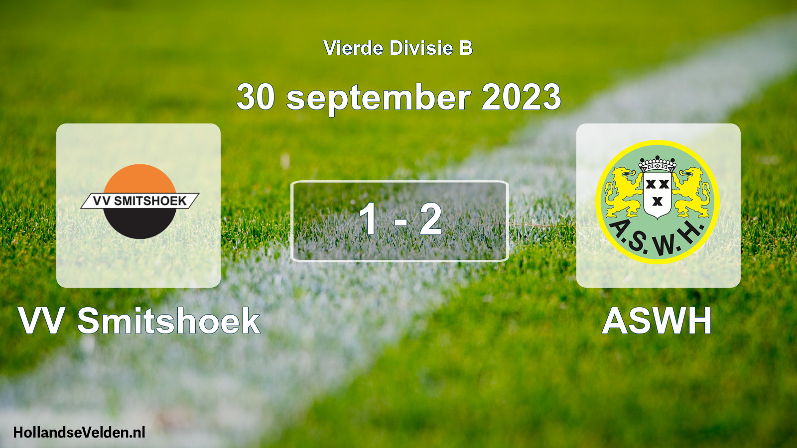 Gespeelde wedstrijd: VV Smitshoek - ASWH 1 - 2 (30 september 2023)