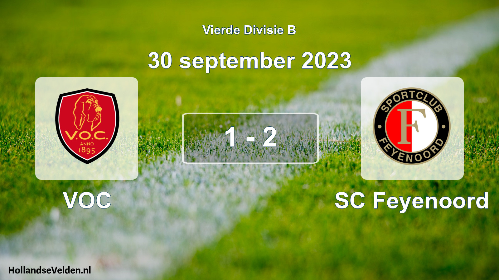 Gespeelde wedstrijd: VOC - SC Feyenoord 1 - 2 (30 september 2023)