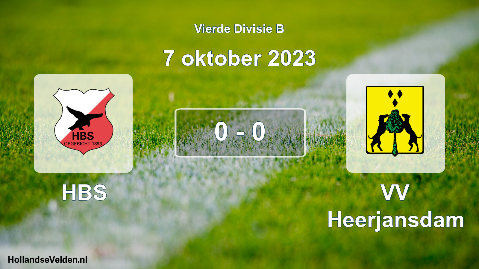 Gespeelde wedstrijd: HBS - VV Heerjansdam 0 - 0 (7 oktober 2023)