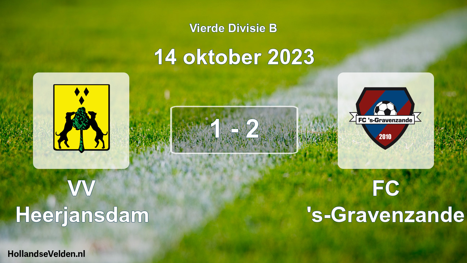 Gespeelde wedstrijd: VV Heerjansdam - FC 's-Gravenzande 1 - 2 (14 oktober 2023)