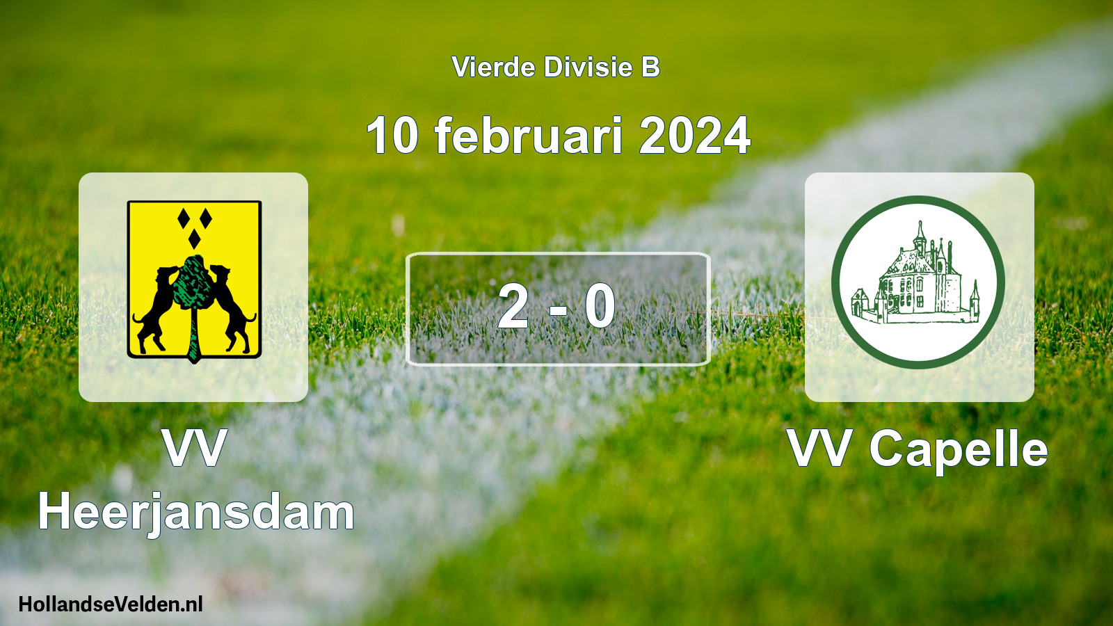 Gespeelde wedstrijd: VV Heerjansdam - VV Capelle 2 - 0 (10 februari 2024)