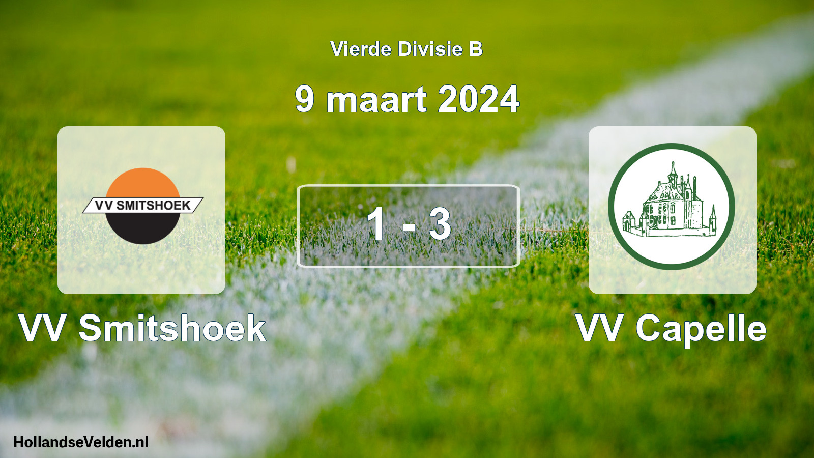 Gespeelde wedstrijd: VV Smitshoek - VV Capelle 1 - 3 (9 maart 2024)
