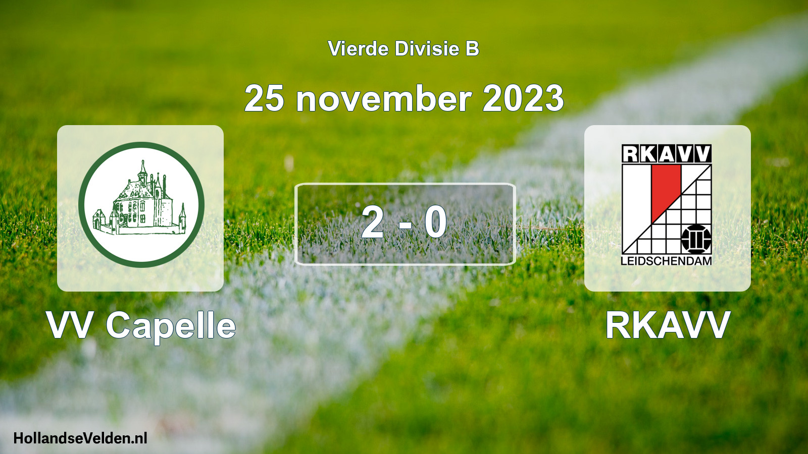 Gespeelde wedstrijd: VV Capelle - RKAVV 2 - 0 (25 november 2023)