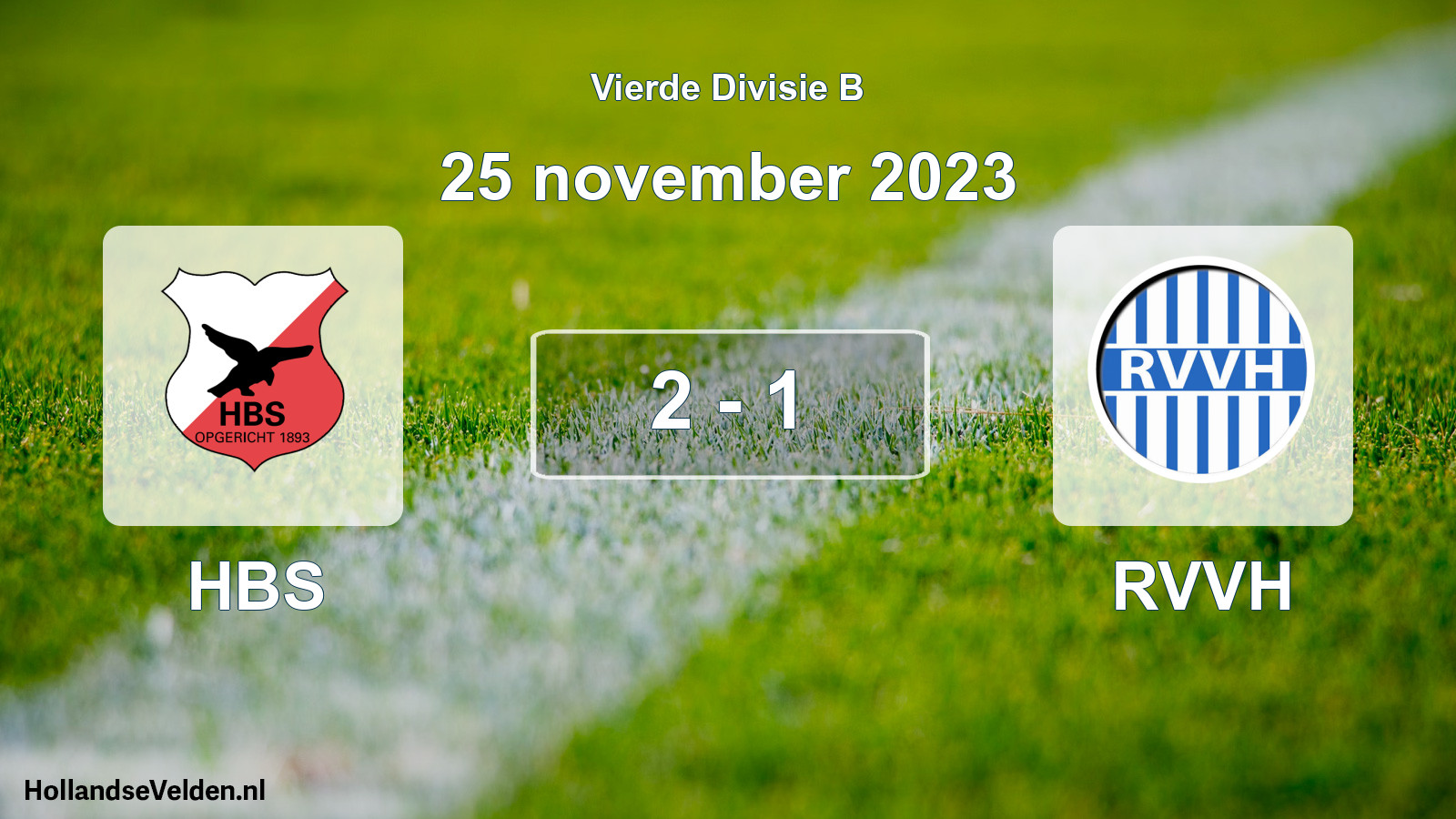 Gespeelde wedstrijd: HBS - RVVH 2 - 1 (25 november 2023)