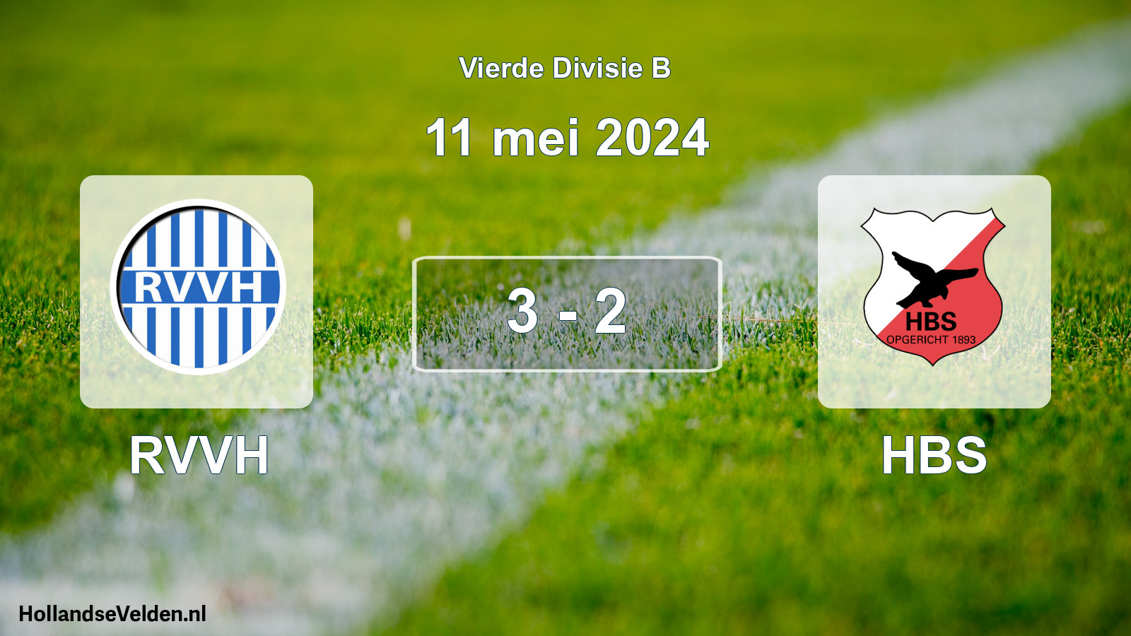 Gespeelde wedstrijd: RVVH - HBS 3 - 2 (11 mei 2024)