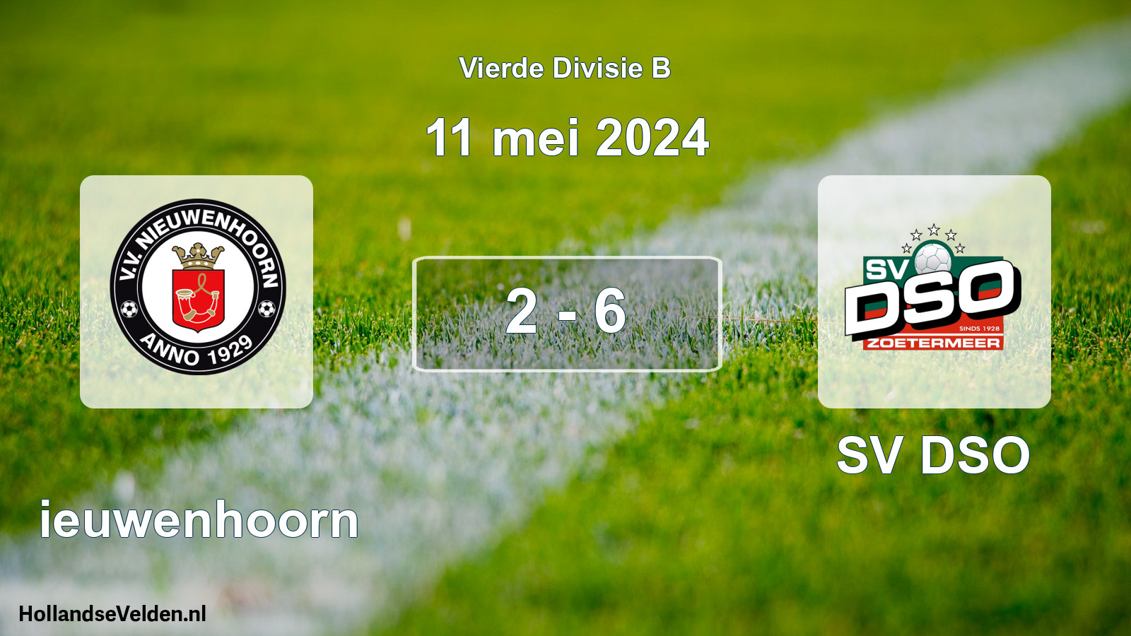 Gespeelde wedstrijd: Nieuwenhoorn - SV DSO 2 - 6 (11 mei 2024)