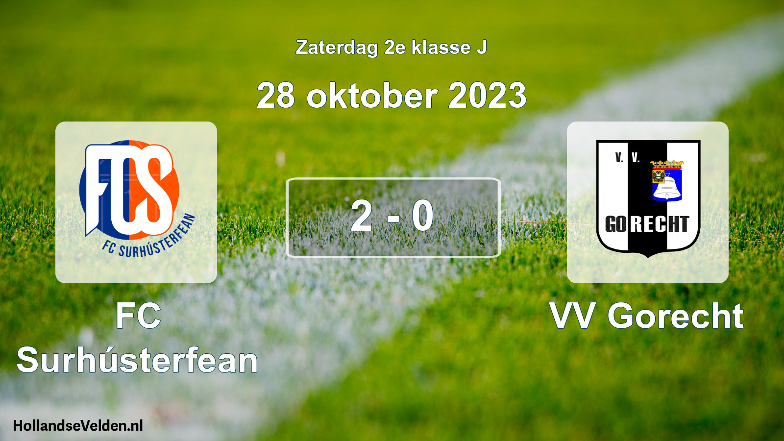 Gespeelde wedstrijd: FC Surhústerfean - VV Gorecht 2 - 0 (28 oktober 2023)