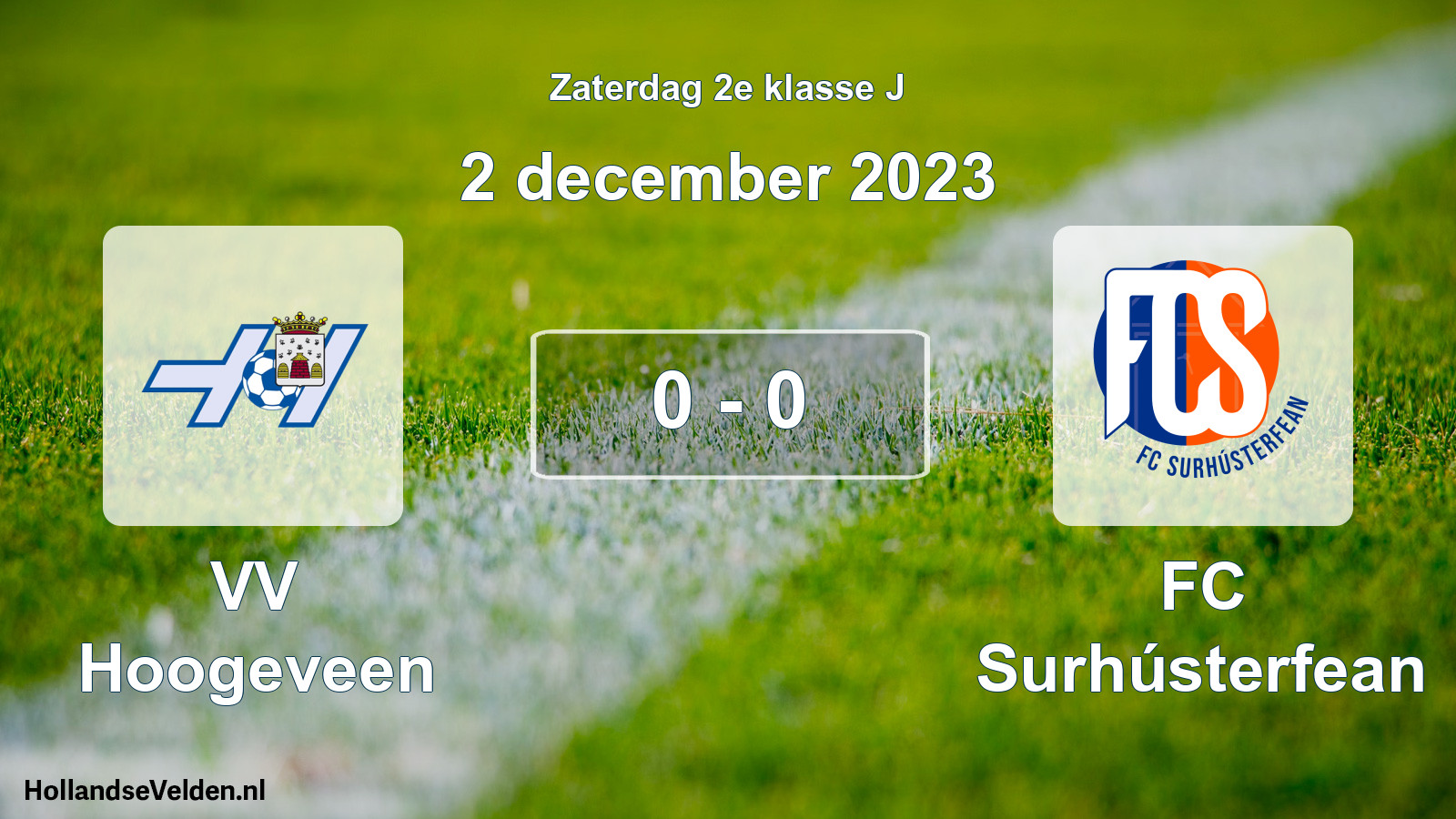 Gespeelde wedstrijd: VV Hoogeveen - FC Surhústerfean 0 - 0 (2 december 2023)