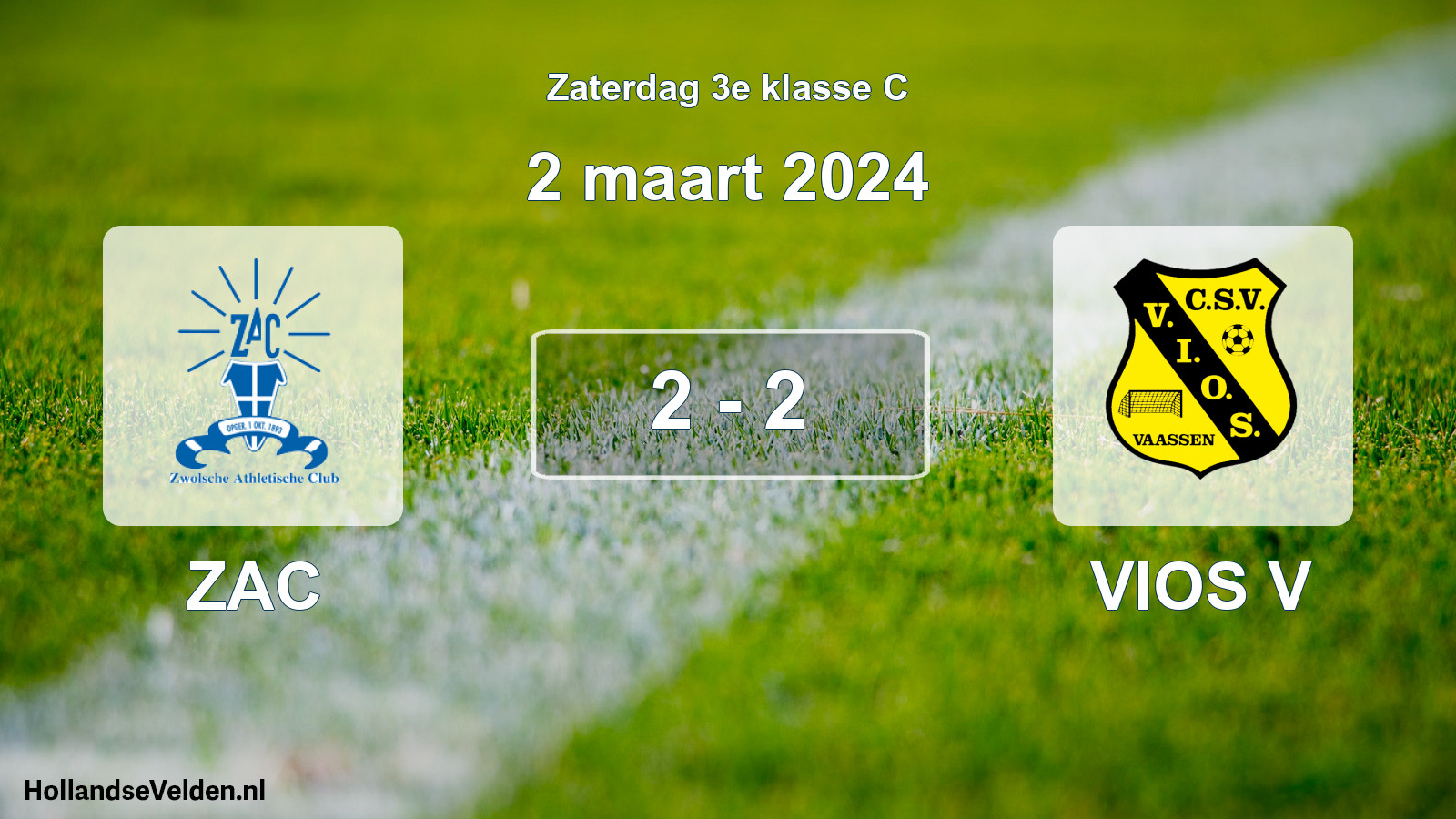 Gespeelde wedstrijd: ZAC - VIOS V 2 - 2 (2 maart 2024)