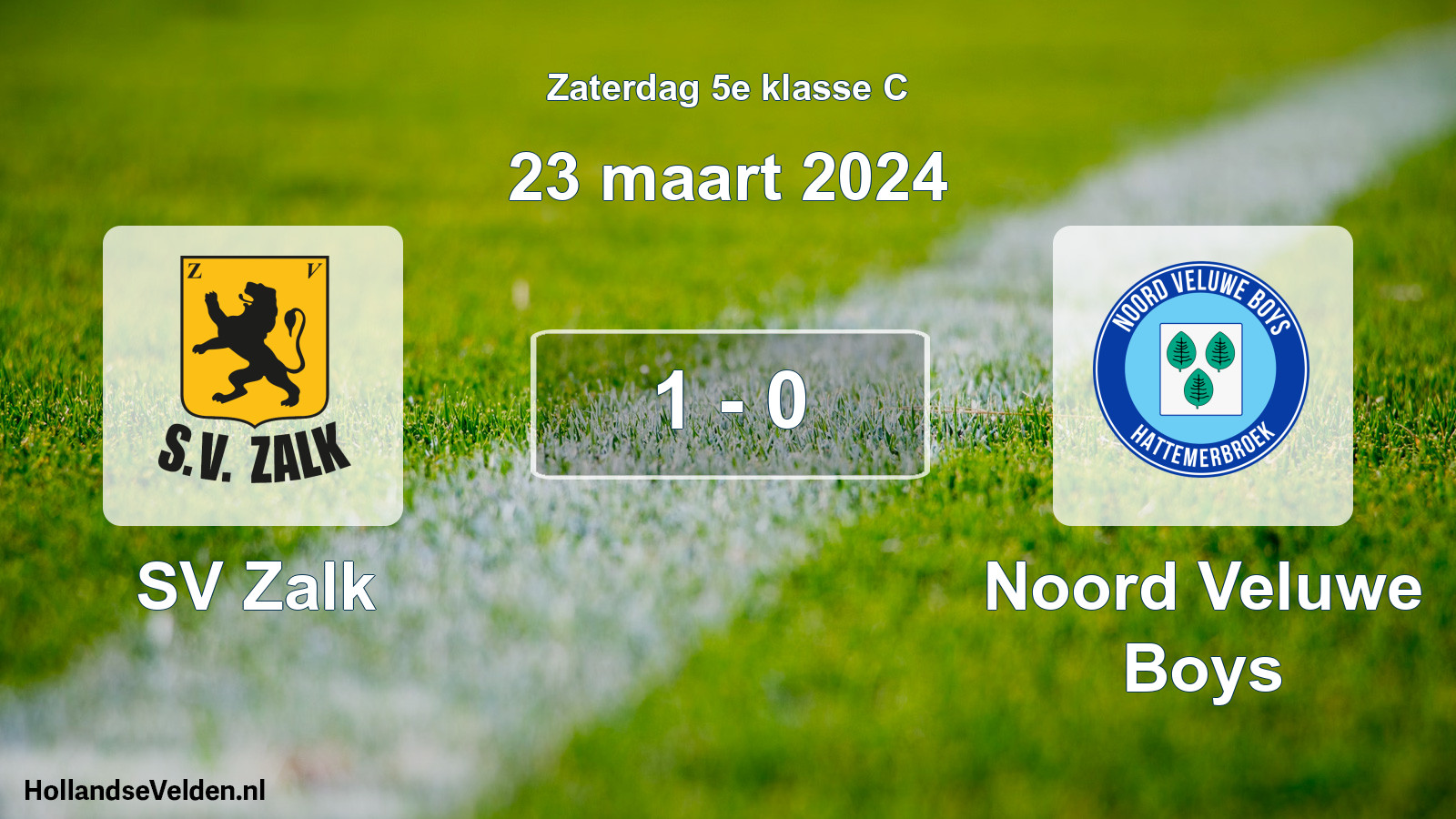 Gespeelde wedstrijd: SV Zalk - Noord Veluwe Boys 1 - 0 (23 maart 2024)