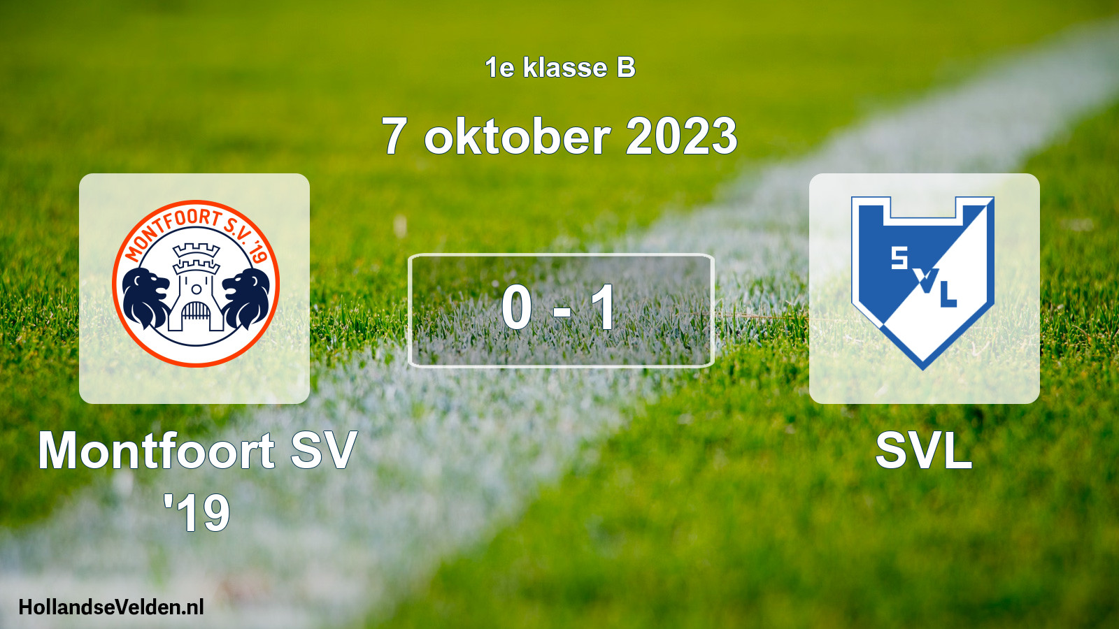Gespeelde wedstrijd: Montfoort SV '19 - SVL 0 - 1 (7 oktober 2023)