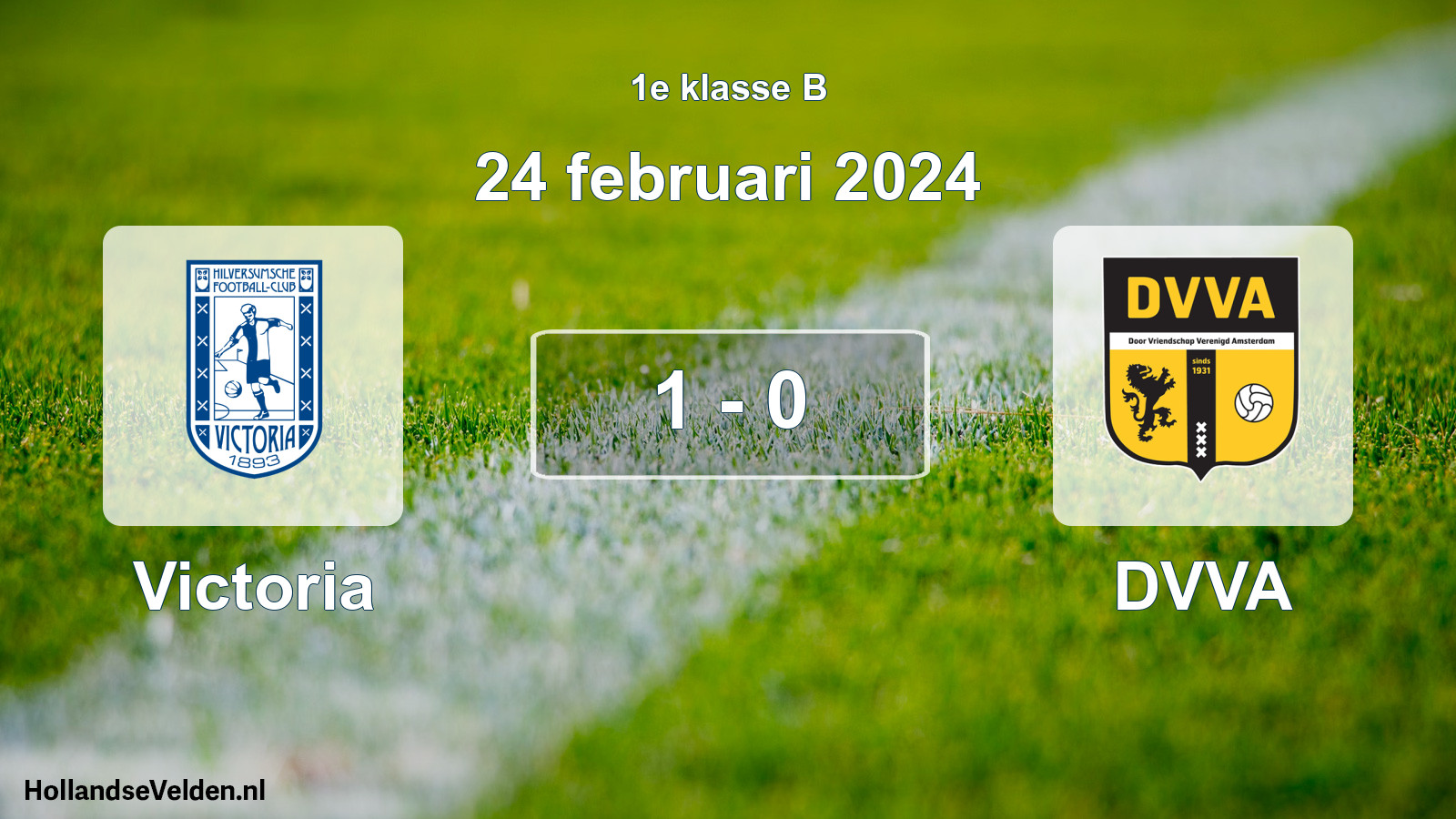 Gespeelde wedstrijd: Victoria - DVVA 1 - 0 (24 februari 2024)