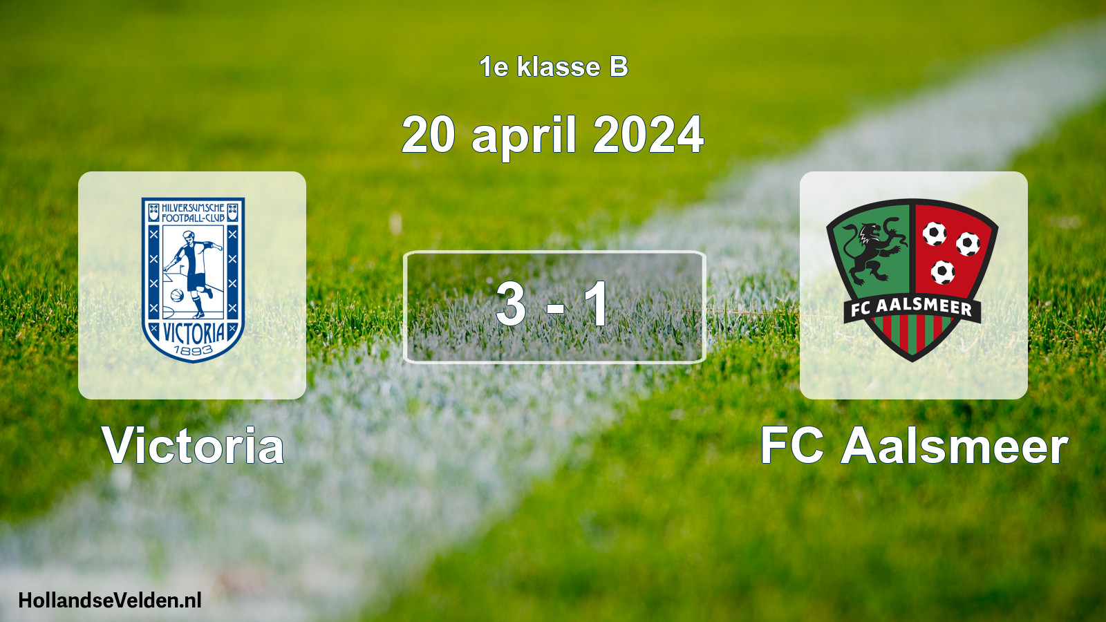 Gespeelde wedstrijd: Victoria - FC Aalsmeer 3 - 1 (20 april 2024)