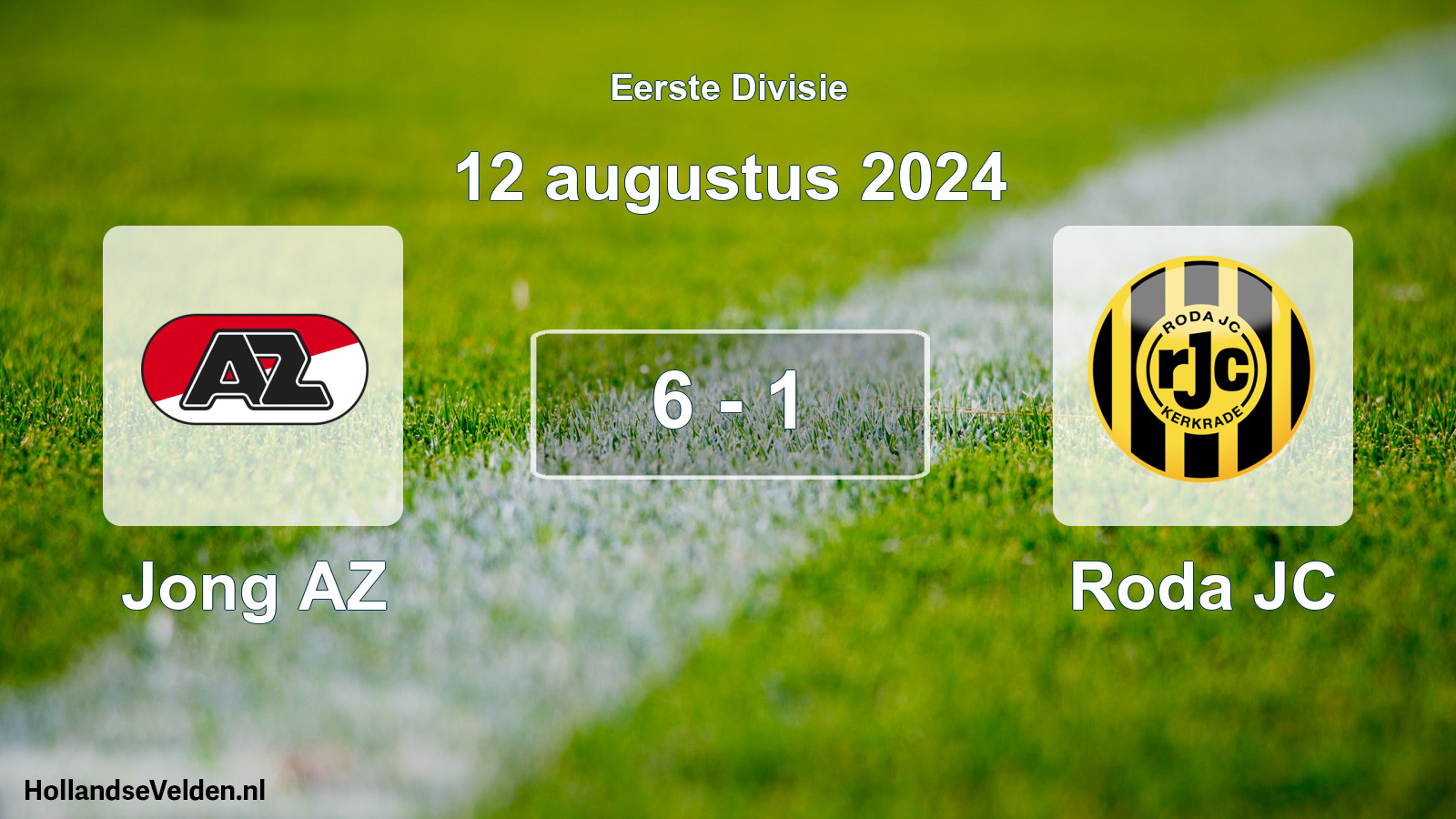 Total number of matches played: Jong AZ - Roda JC 6 - 1 (12 August 2024)