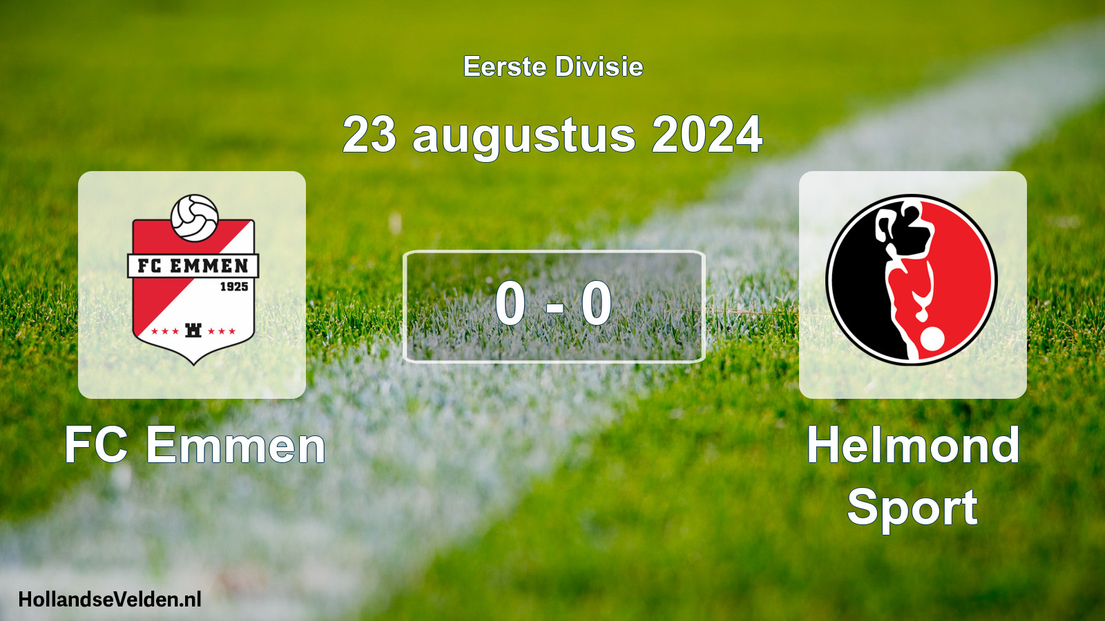 Gespeelde wedstrijd: FC Emmen - Helmond Sport 0 - 0 (23 augustus 2024)