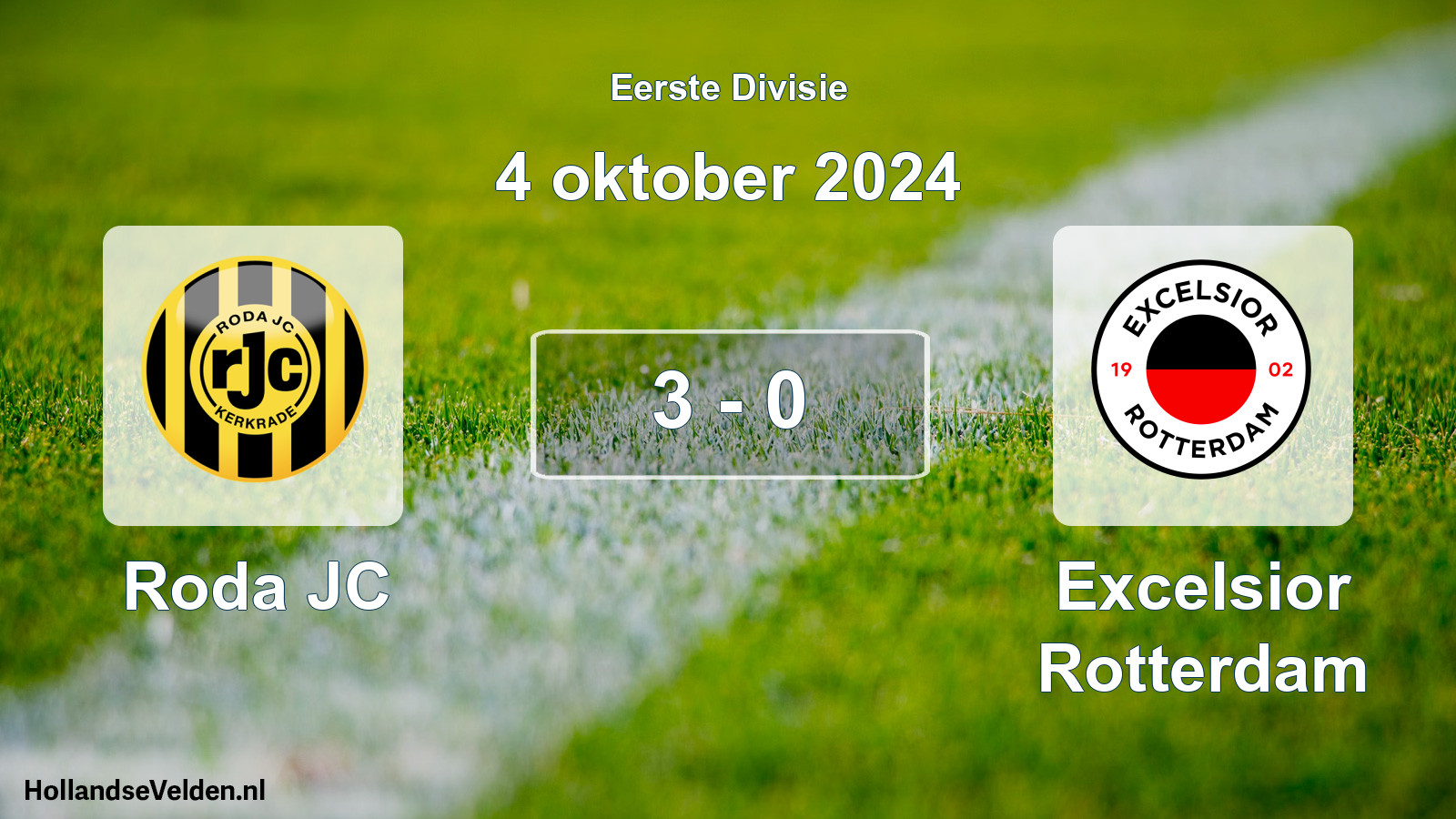 Gespeelde wedstrijd: Roda JC - Excelsior Rotterdam 3 - 0 (4 oktober 2024)