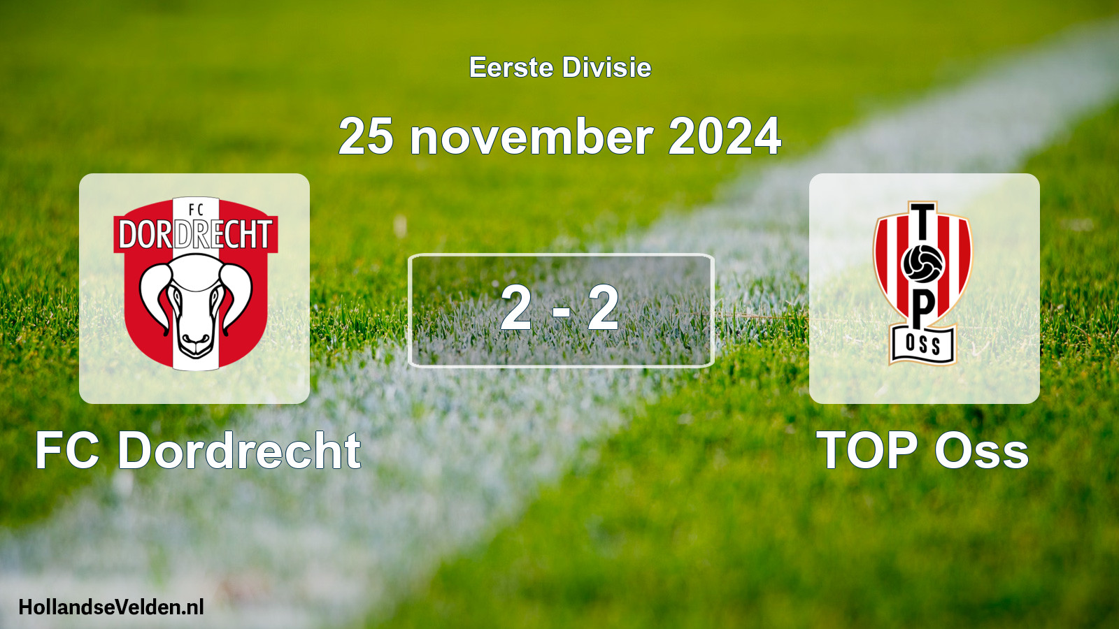 Gespeelde wedstrijd: FC Dordrecht - TOP Oss 2 - 2 (25 november 2024)