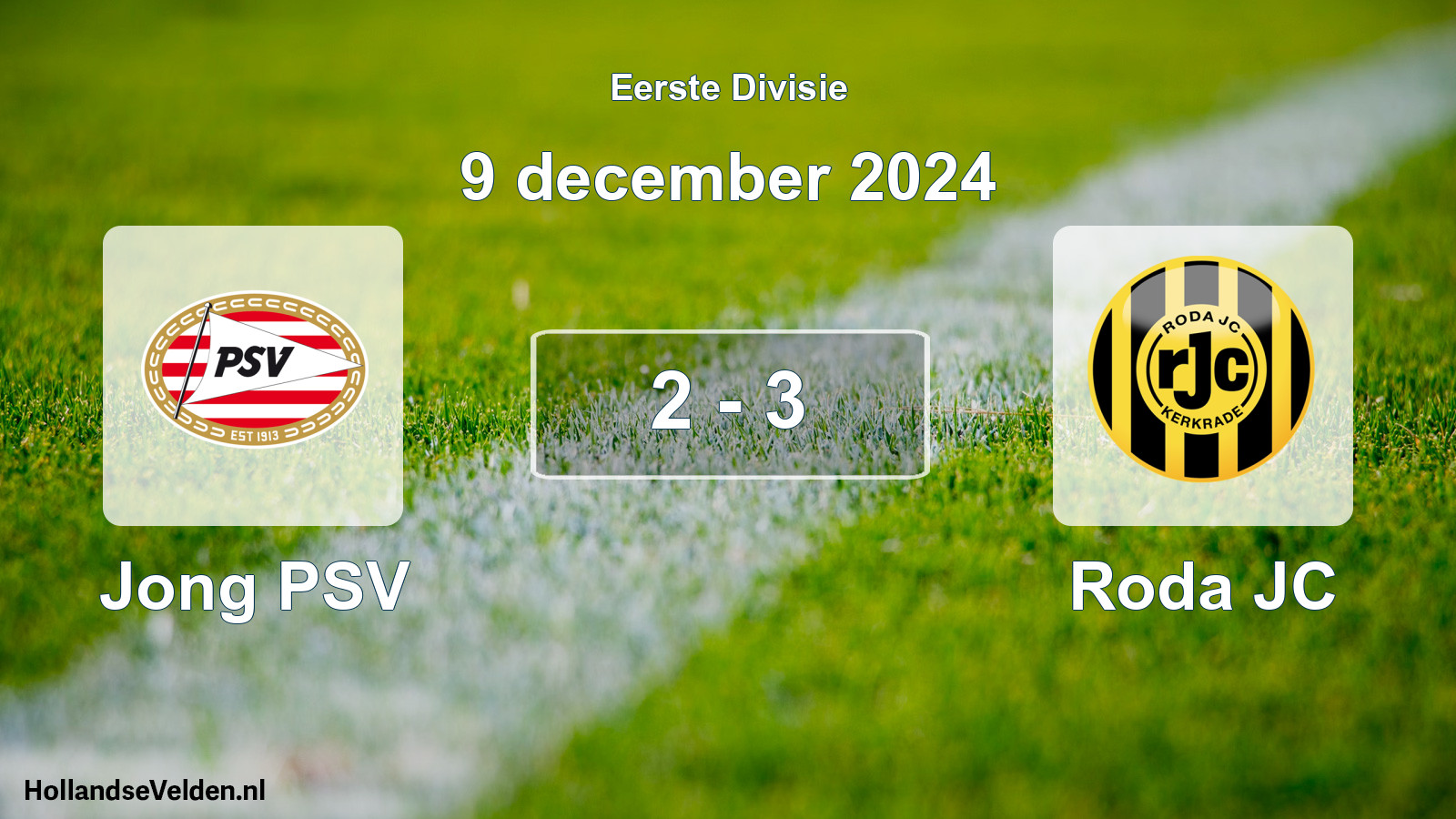 Gespeelde wedstrijd: Jong PSV - Roda JC 2 - 3 (9 december 2024)