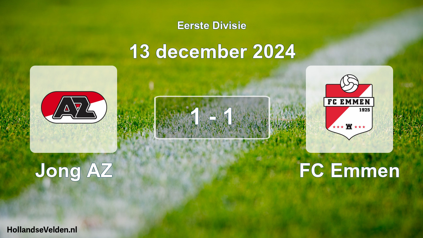 Gespeelde wedstrijd: Jong AZ - FC Emmen 1 - 1 (13 december 2024)