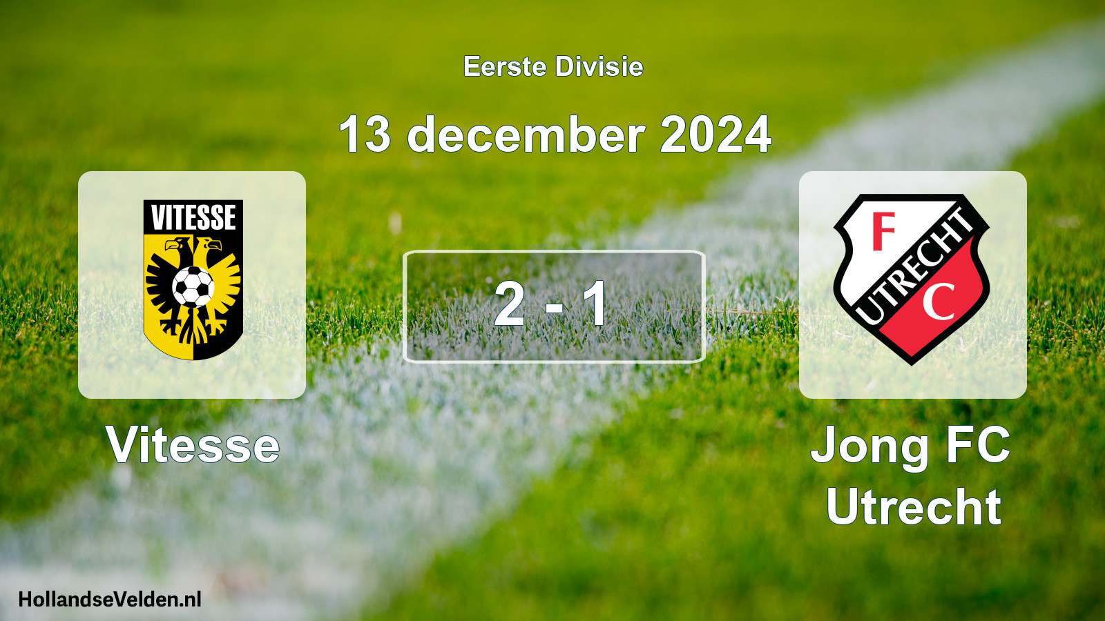 Gespeelde wedstrijd: Vitesse - Jong FC Utrecht 2 - 1 (13 december 2024)