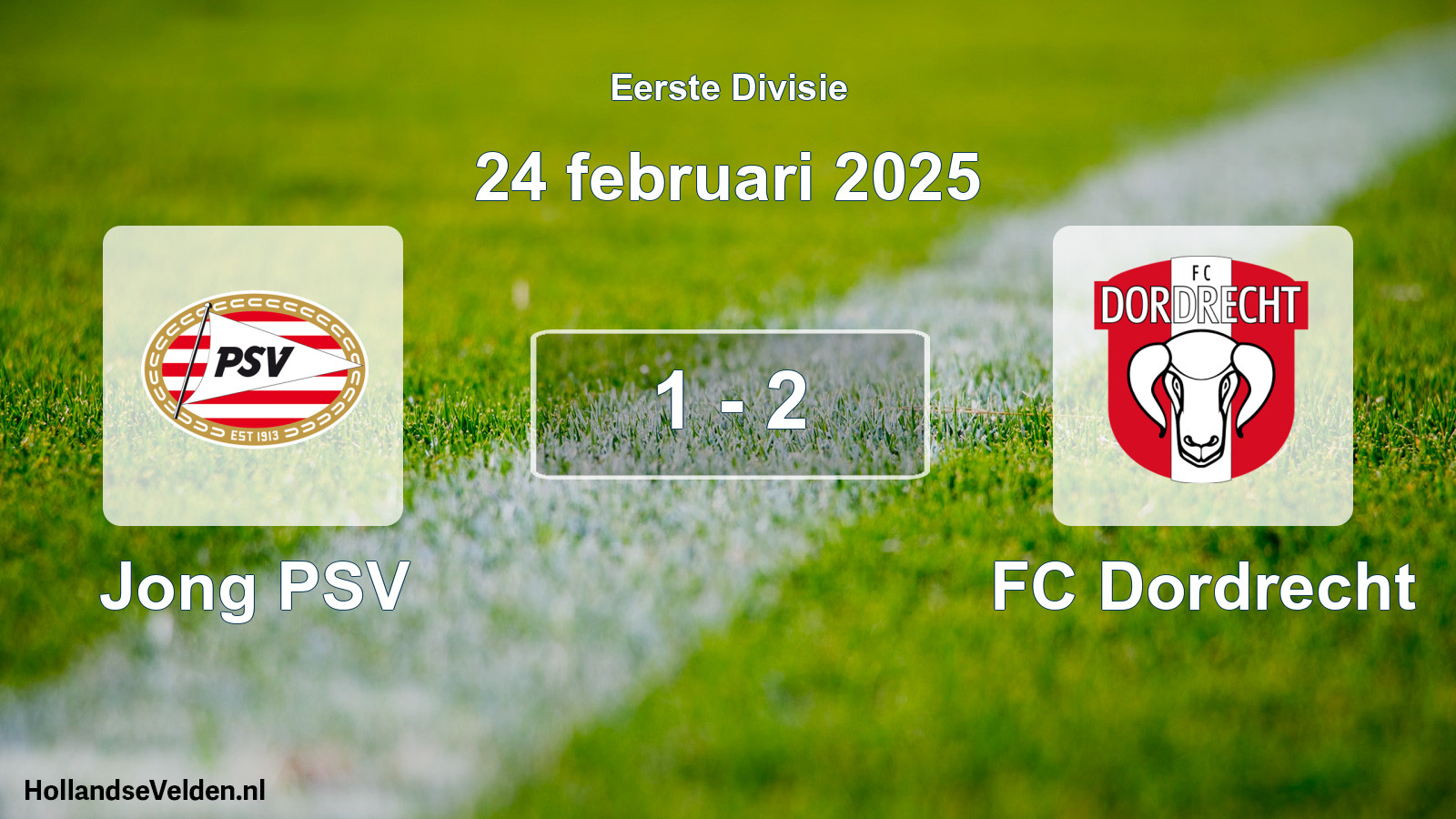 Gespeelde wedstrijd: Jong PSV - FC Dordrecht 1 - 2 (24 februari 2025)