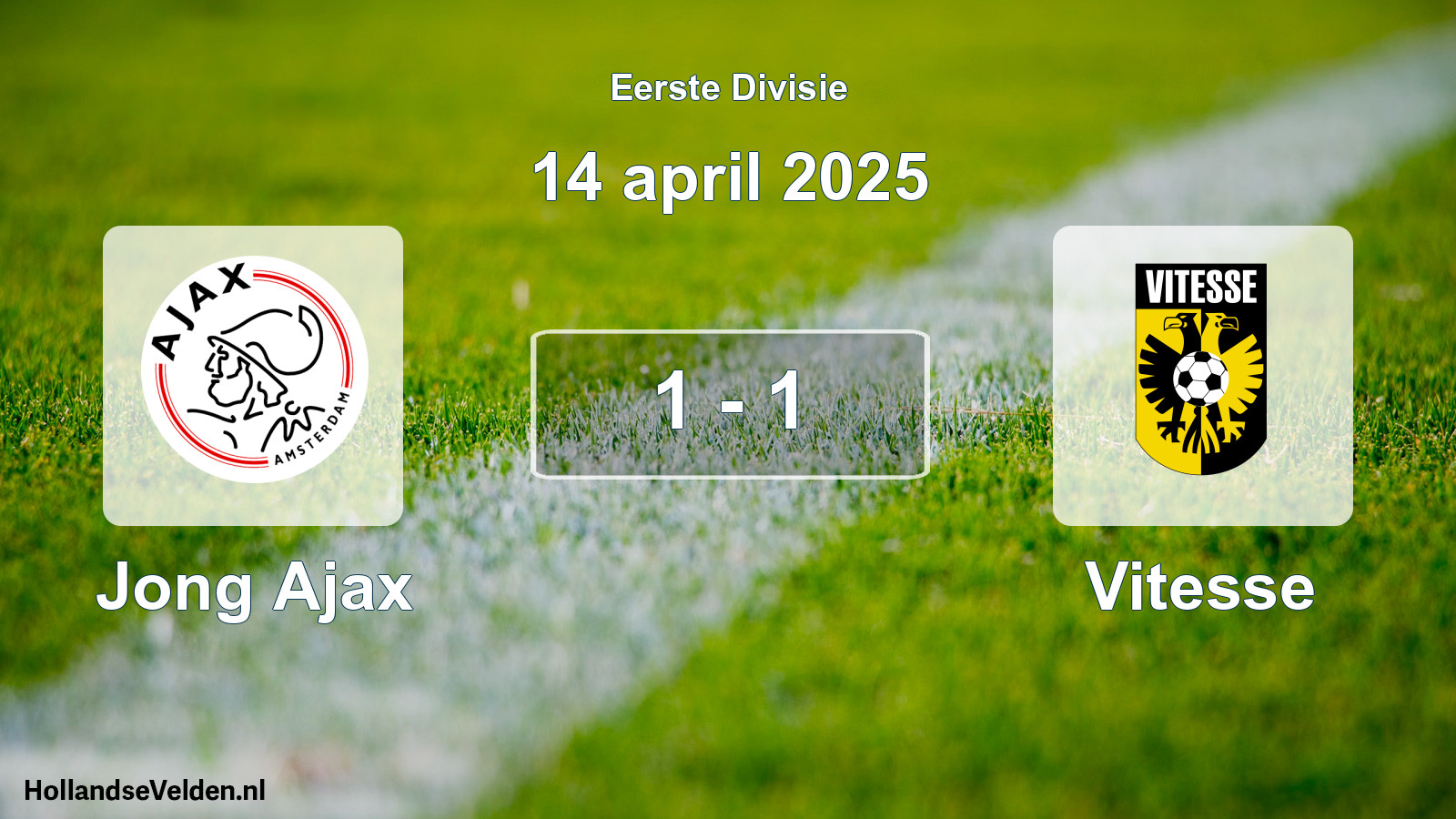 Gespeelde wedstrijd: Jong Ajax - Vitesse 1 - 1 (14 april 2025)