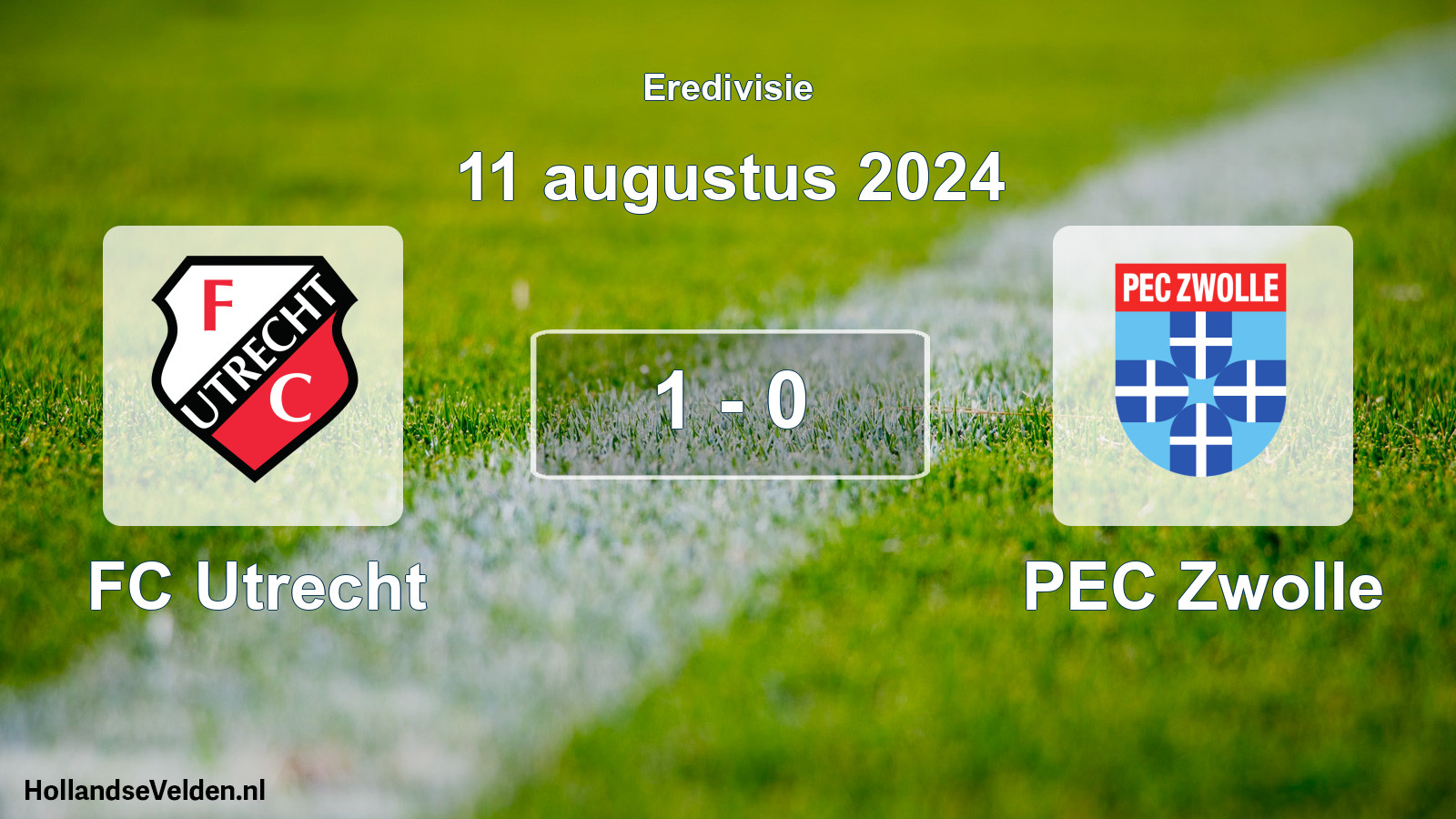 Gespeelde wedstrijd: FC Utrecht - PEC Zwolle 1 - 0 (11 augustus 2024)