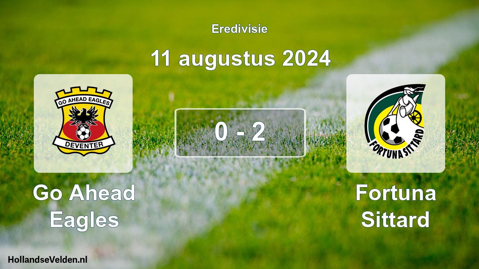 Gespeelde wedstrijd: Go Ahead Eagles - Fortuna Sittard 0 - 2 (11 augustus 2024)