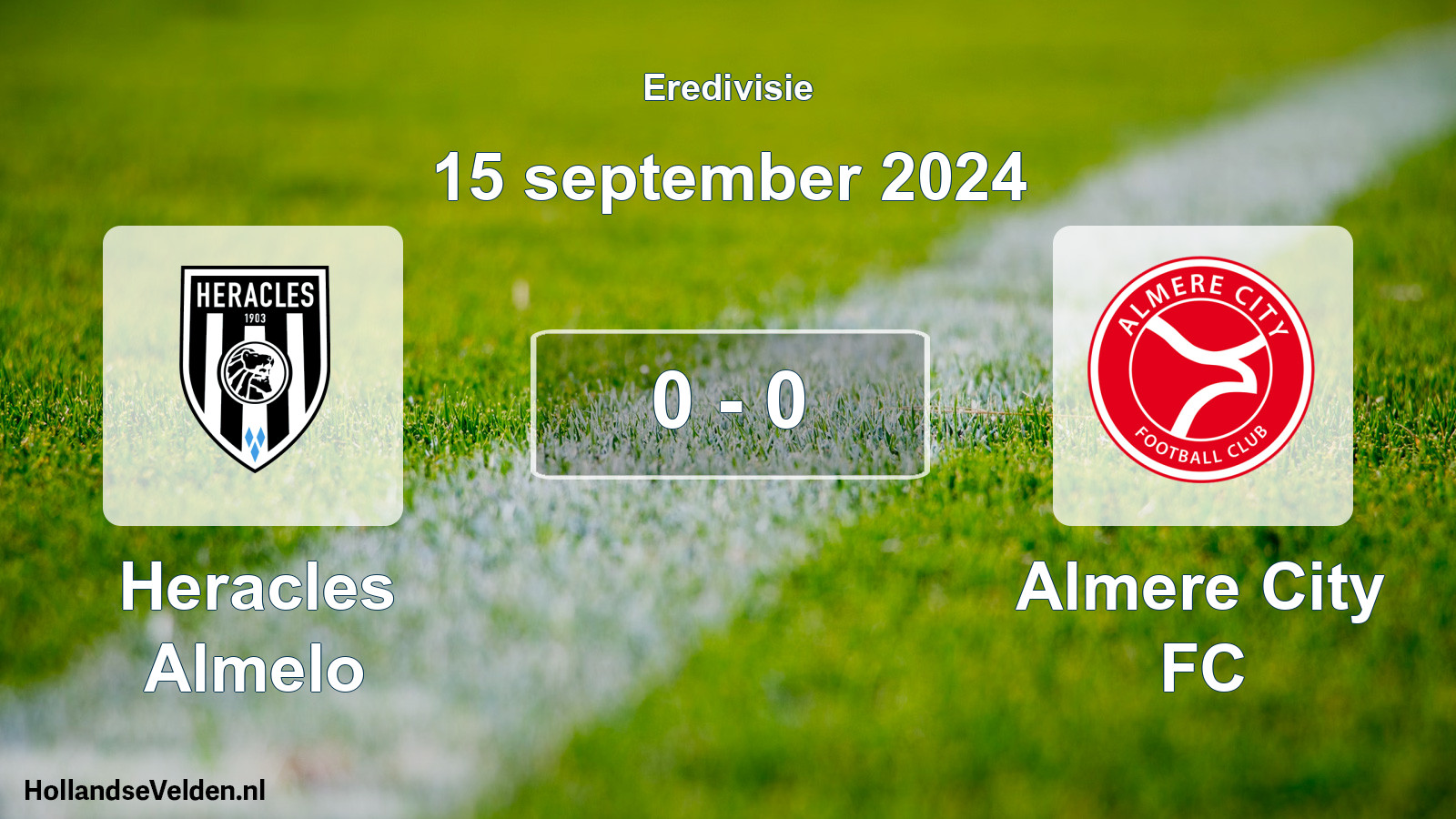 Gespeelde wedstrijd: Heracles Almelo - Almere City FC 0 - 0 (15 september 2024)