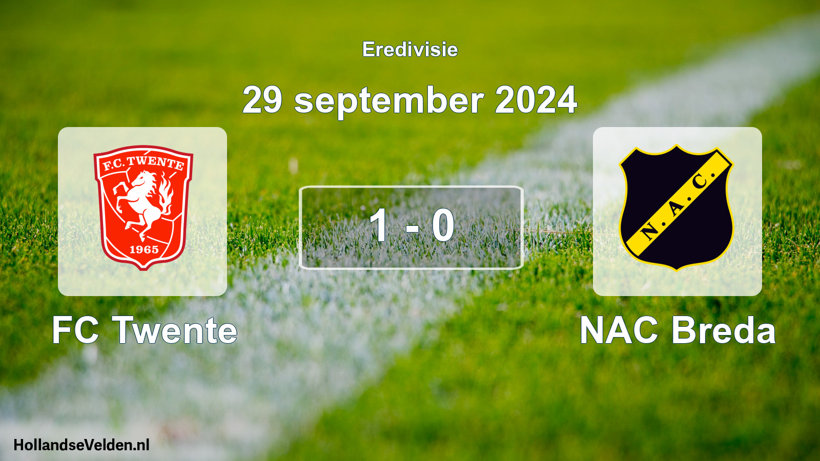 Gespeelde wedstrijd: FC Twente - NAC Breda 1 - 0 (29 september 2024)