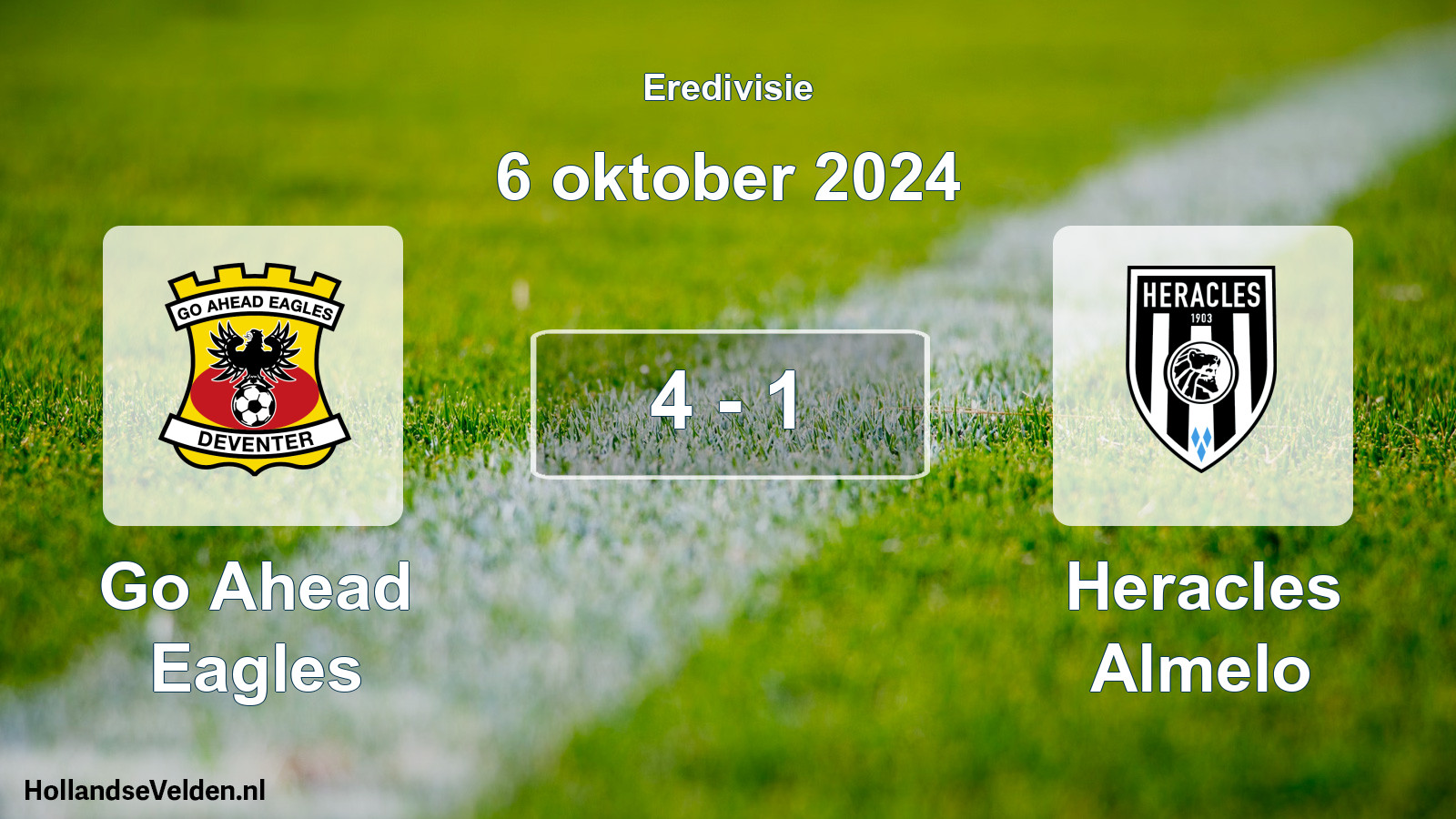 Gespeelde wedstrijd: Go Ahead Eagles - Heracles Almelo 4 - 1 (6 oktober 2024)