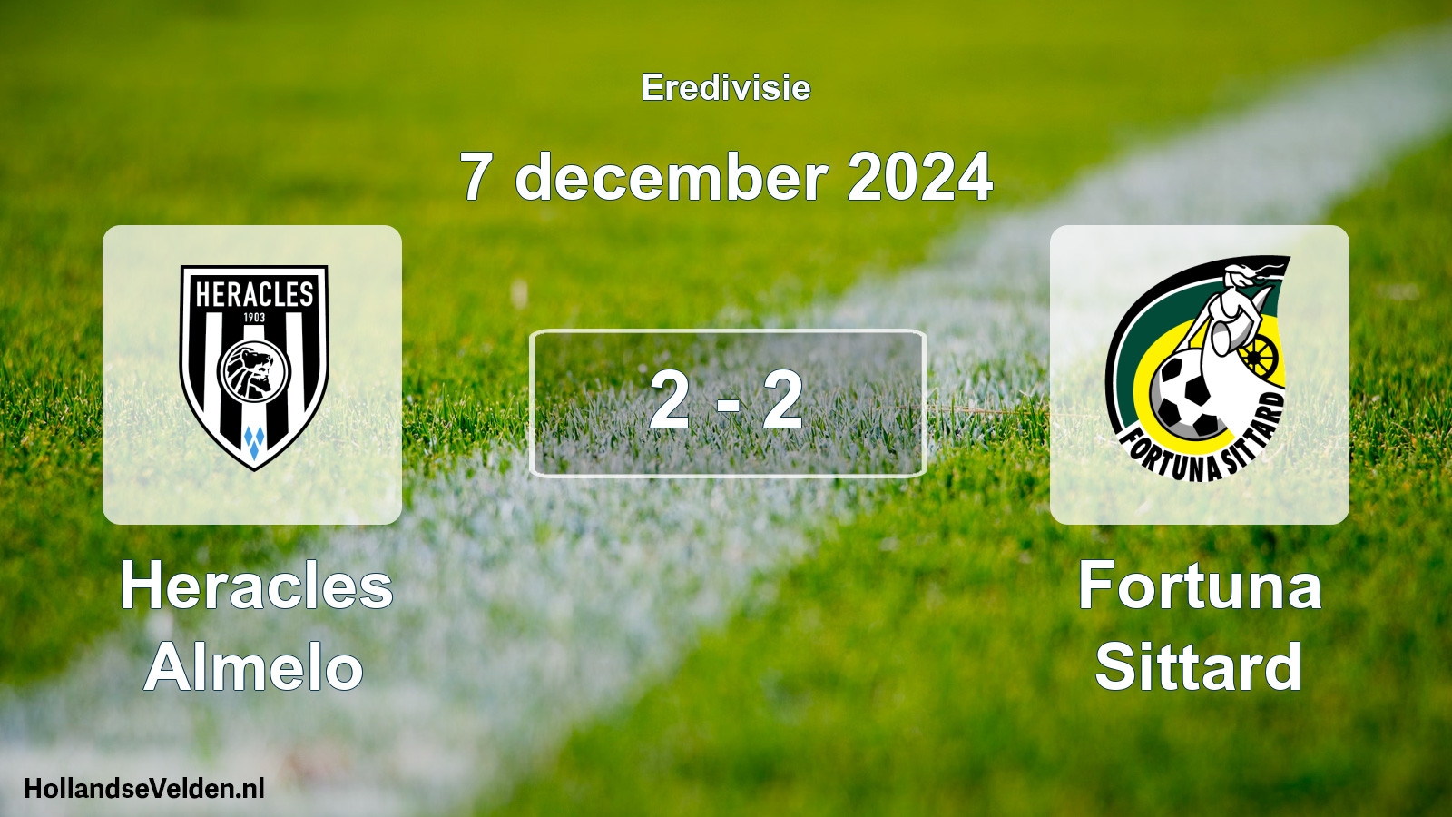 Gespeelde wedstrijd: Heracles Almelo - Fortuna Sittard 2 - 2 (7 december 2024)