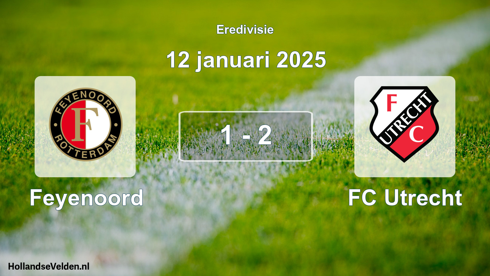 Gespeelde wedstrijd: Feyenoord - FC Utrecht 1 - 2 (12 januari 2025)