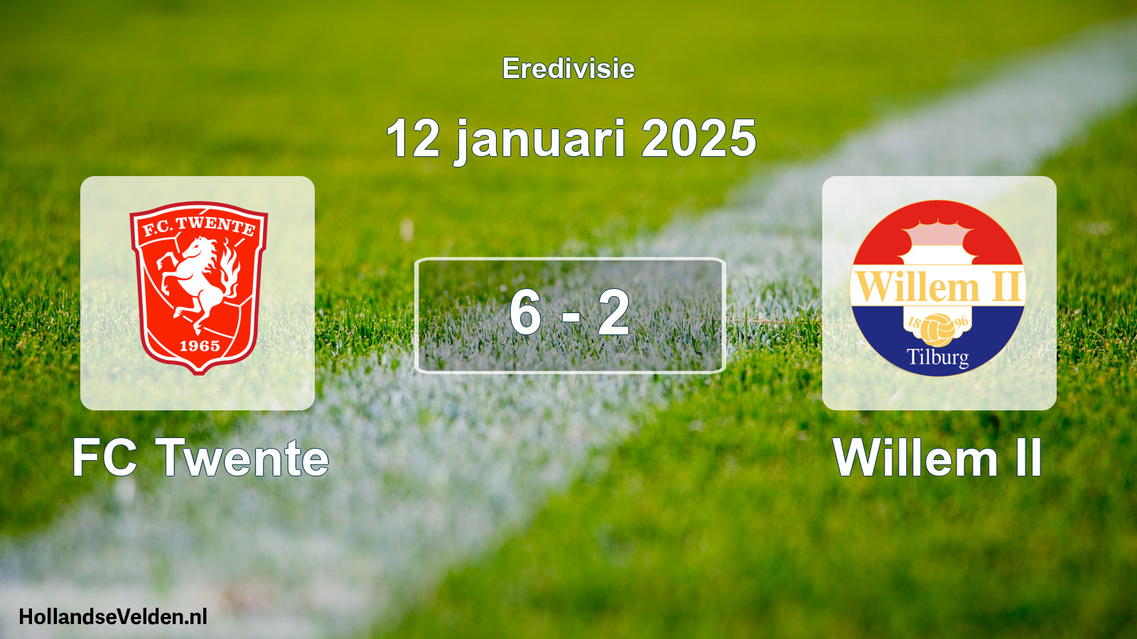 Gespeelde wedstrijd: FC Twente - Willem II 6 - 2 (12 januari 2025)