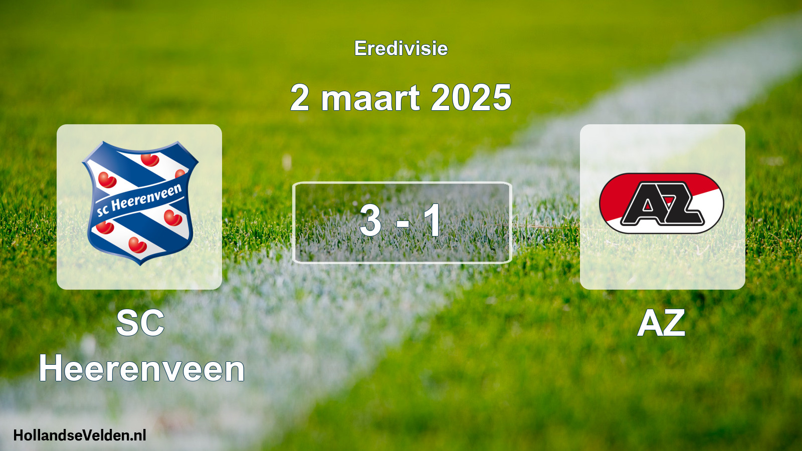 Gespeelde wedstrijd: SC Heerenveen - AZ 3 - 1 (2 maart 2025)
