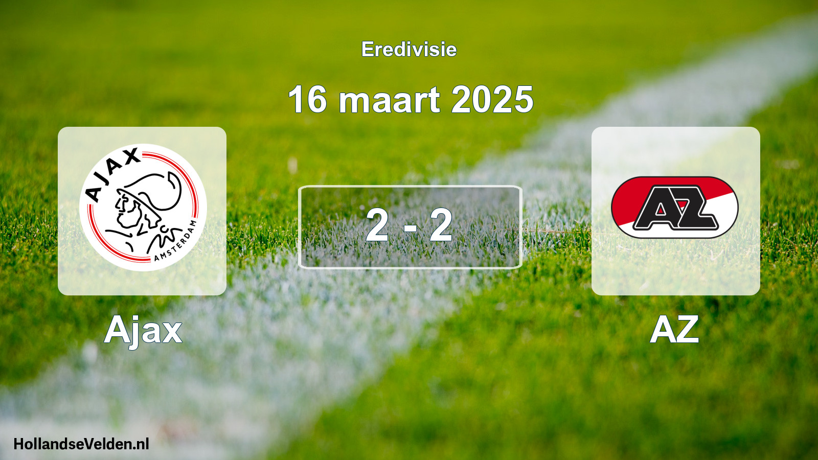 Gespeelde wedstrijd: Ajax - AZ 2 - 2 (16 maart 2025)