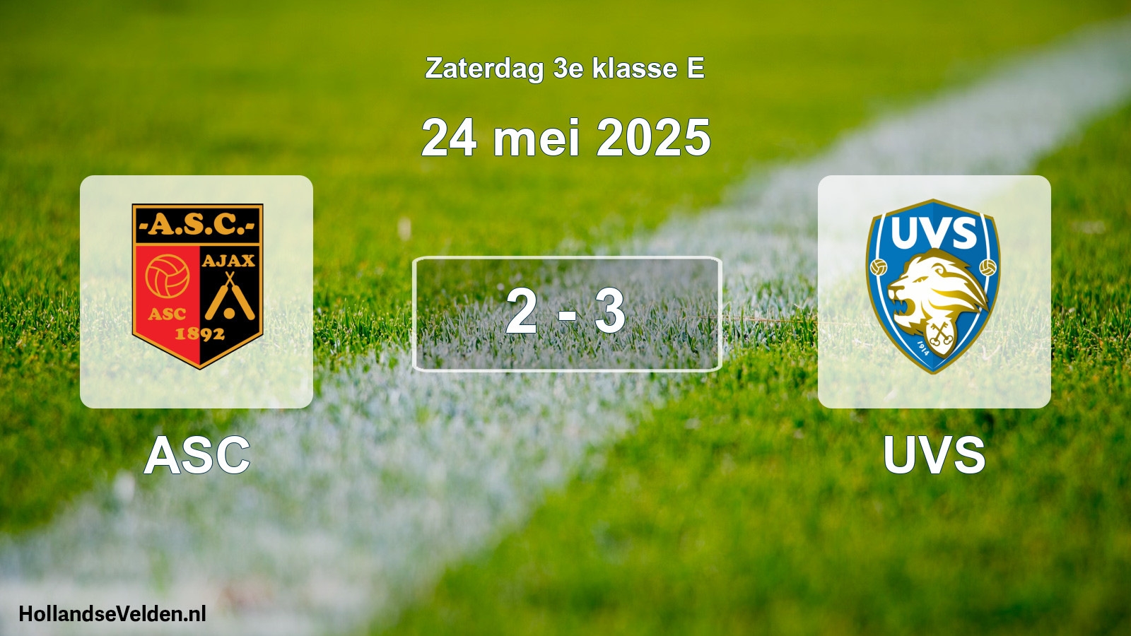 Gespeelde wedstrijd: ASC - UVS 2 - 3 (24 mei 2025)