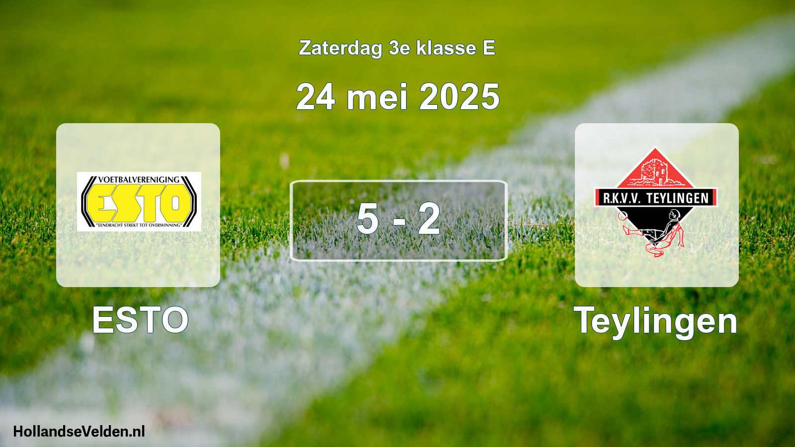 Gespeelde wedstrijd: ESTO - Teylingen 5 - 2 (24 mei 2025)