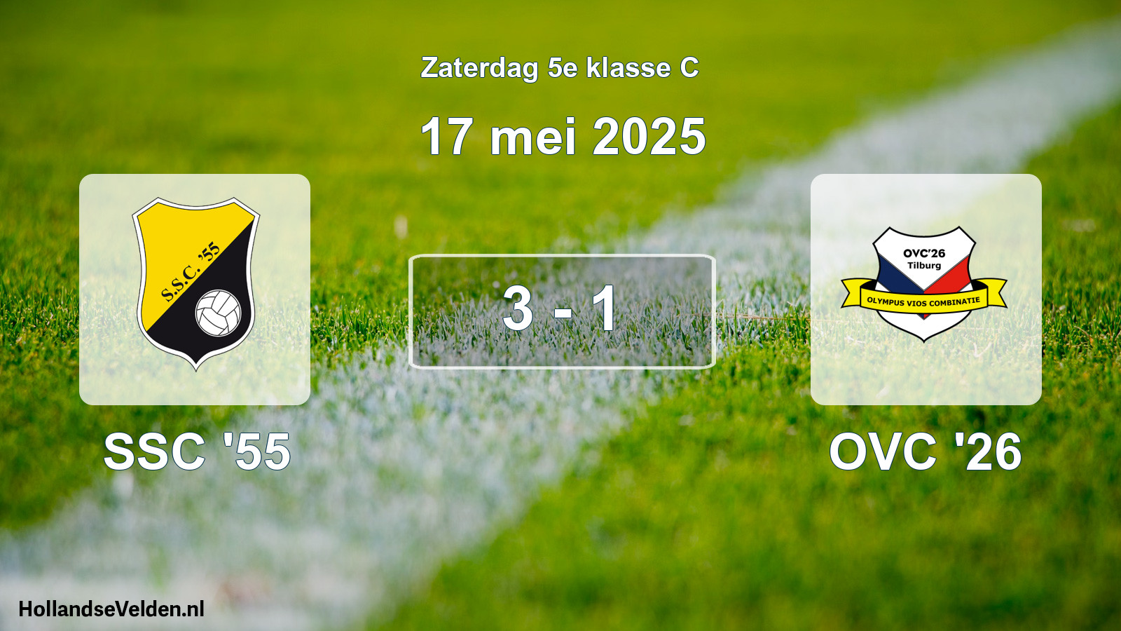 Gespeelde wedstrijd: SSC '55 - OVC '26 3 - 1 (17 mei 2025)