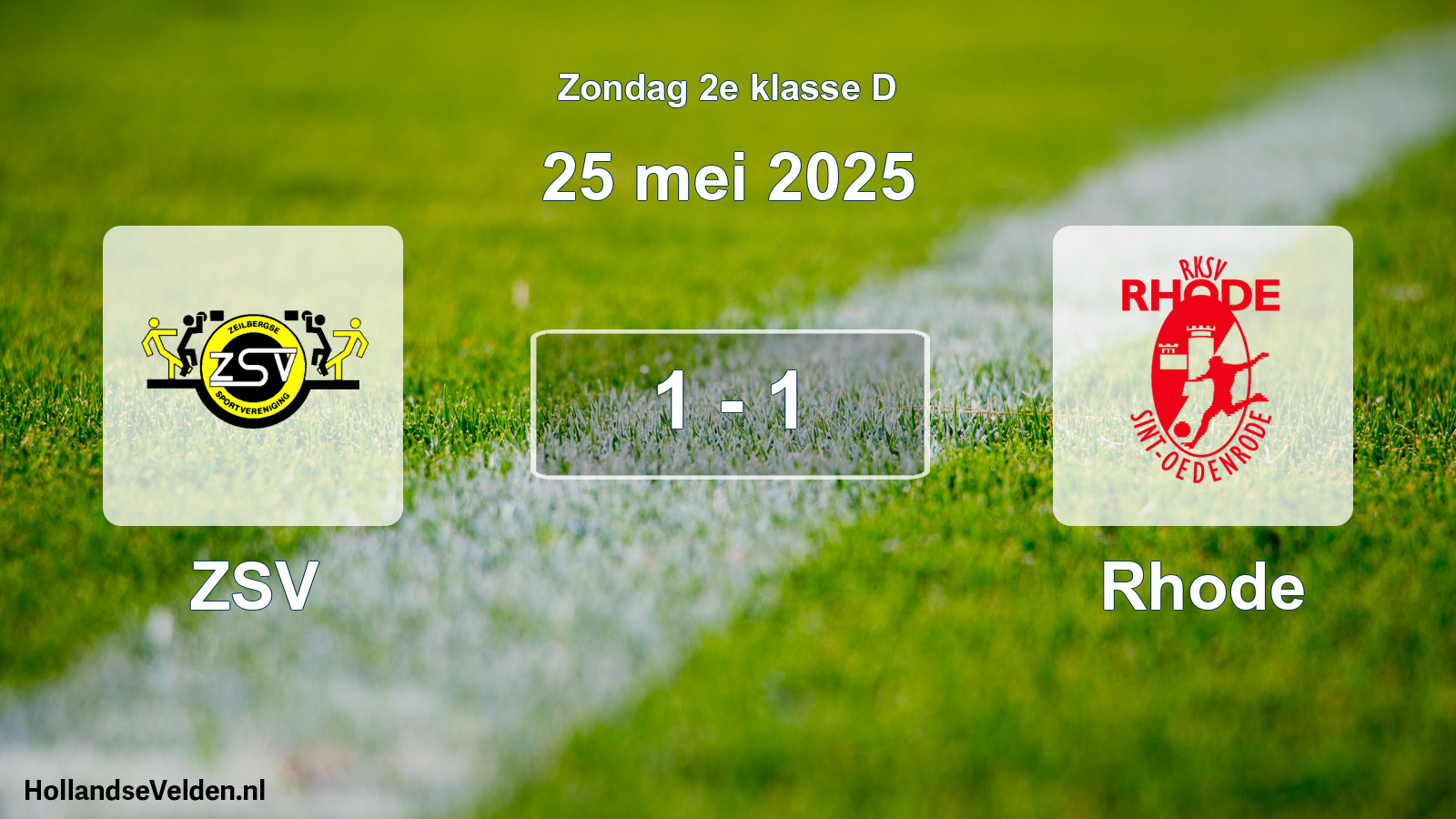 Gespeelde wedstrijd: ZSV - Rhode 1 - 1 (25 mei 2025)