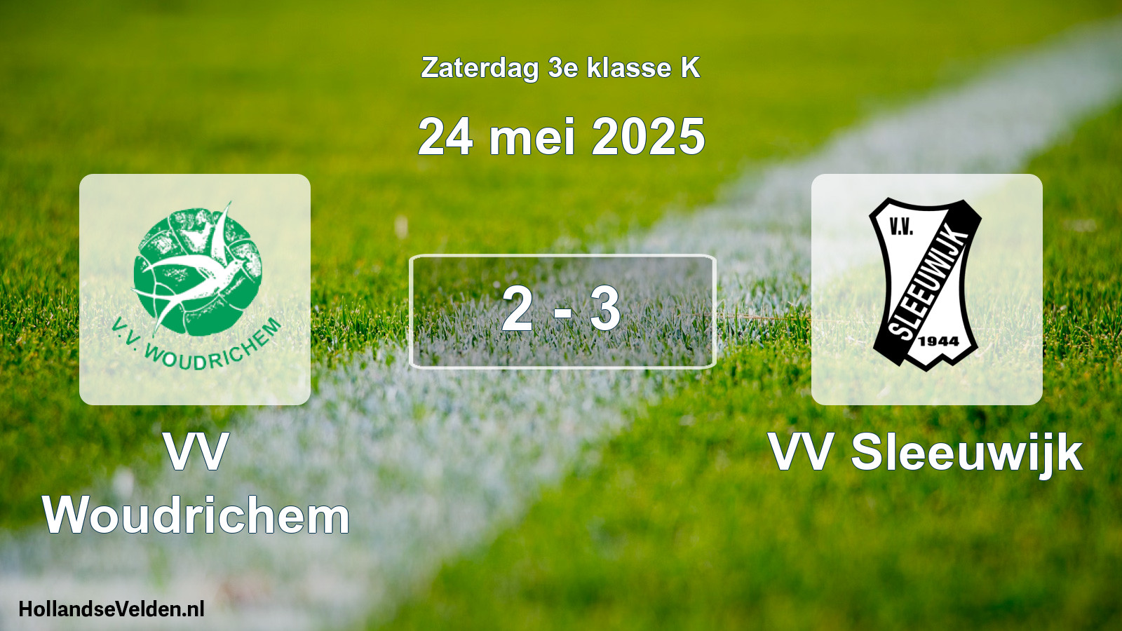 Gespeelde wedstrijd: VV Woudrichem - VV Sleeuwijk 2 - 3 (24 mei 2025)