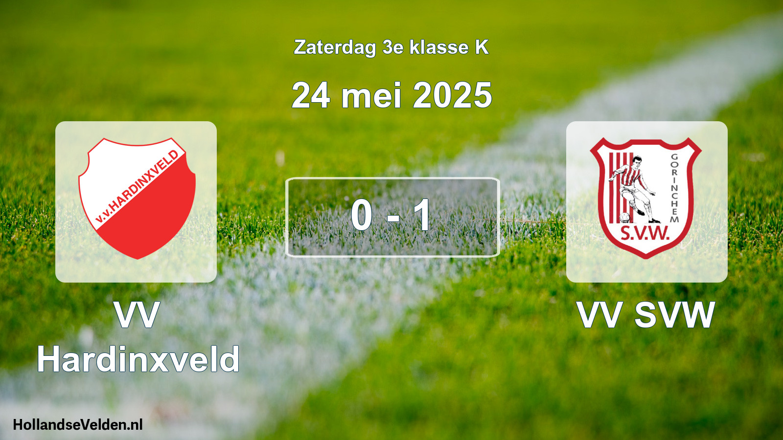 Gespeelde wedstrijd: VV Hardinxveld - VV SVW 0 - 1 (24 mei 2025)